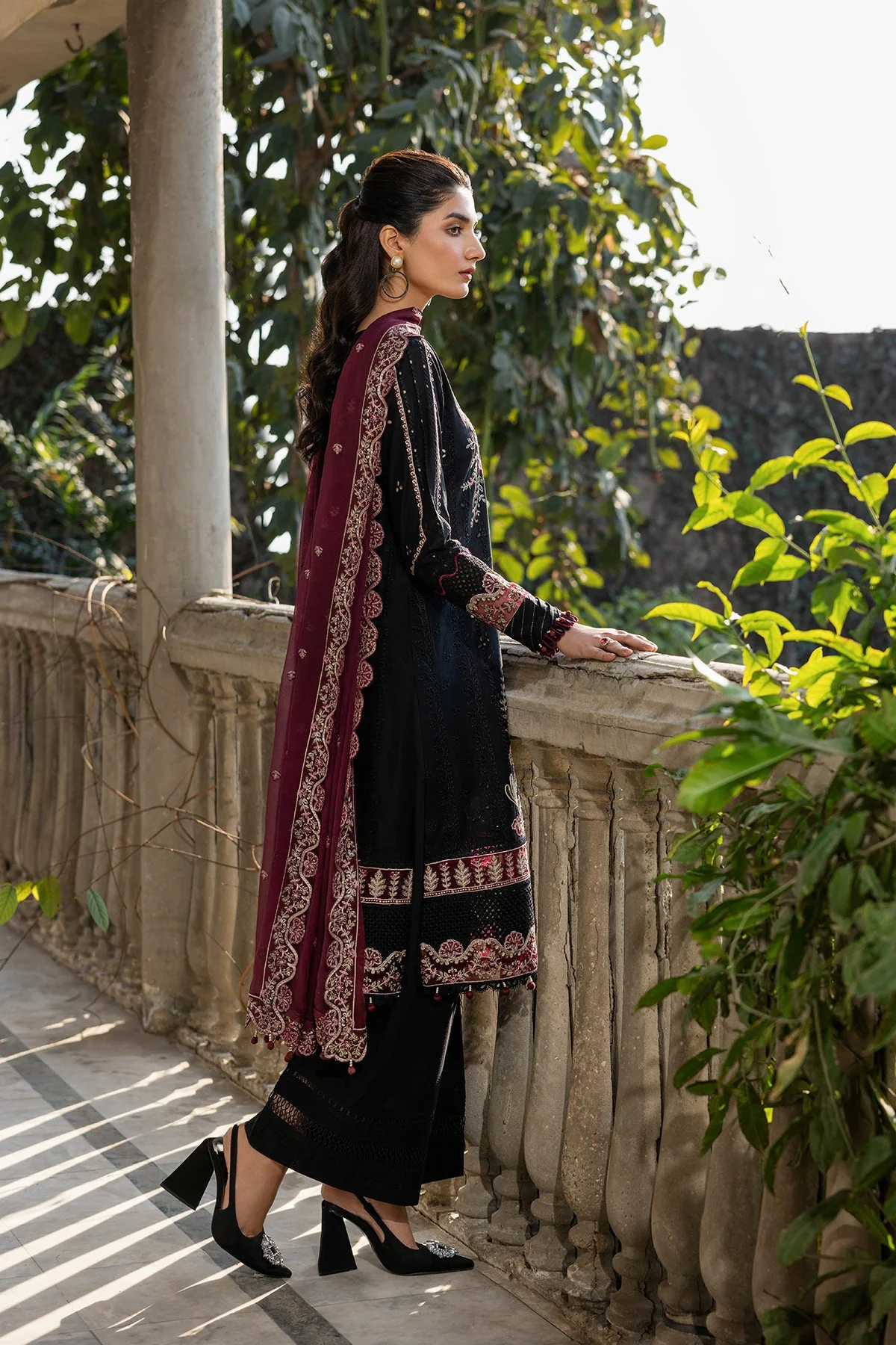 Farasha Bahaar Embroidered Lawn Collection – Twilight Bloom - Image 5