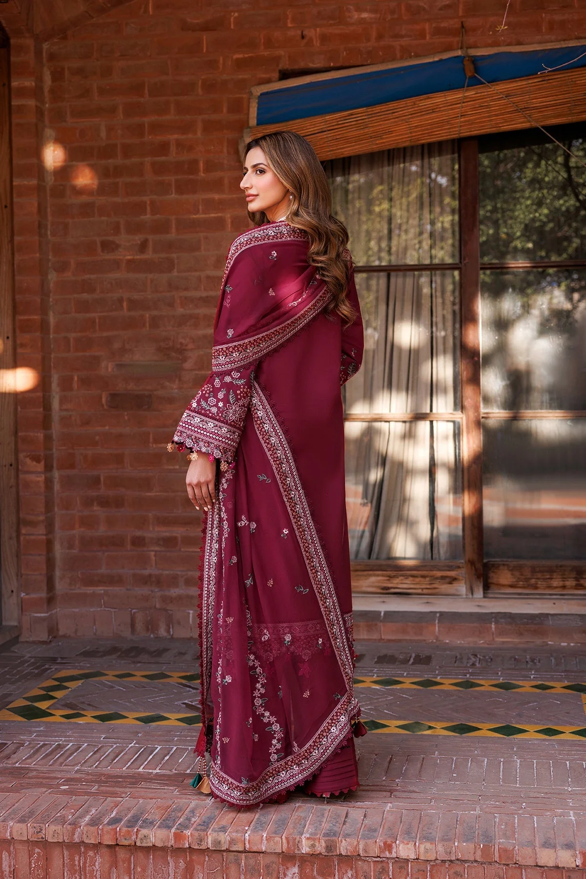 Farasha Dastoor Embroidered Lawn Collection – Ruby Glam - Image 6