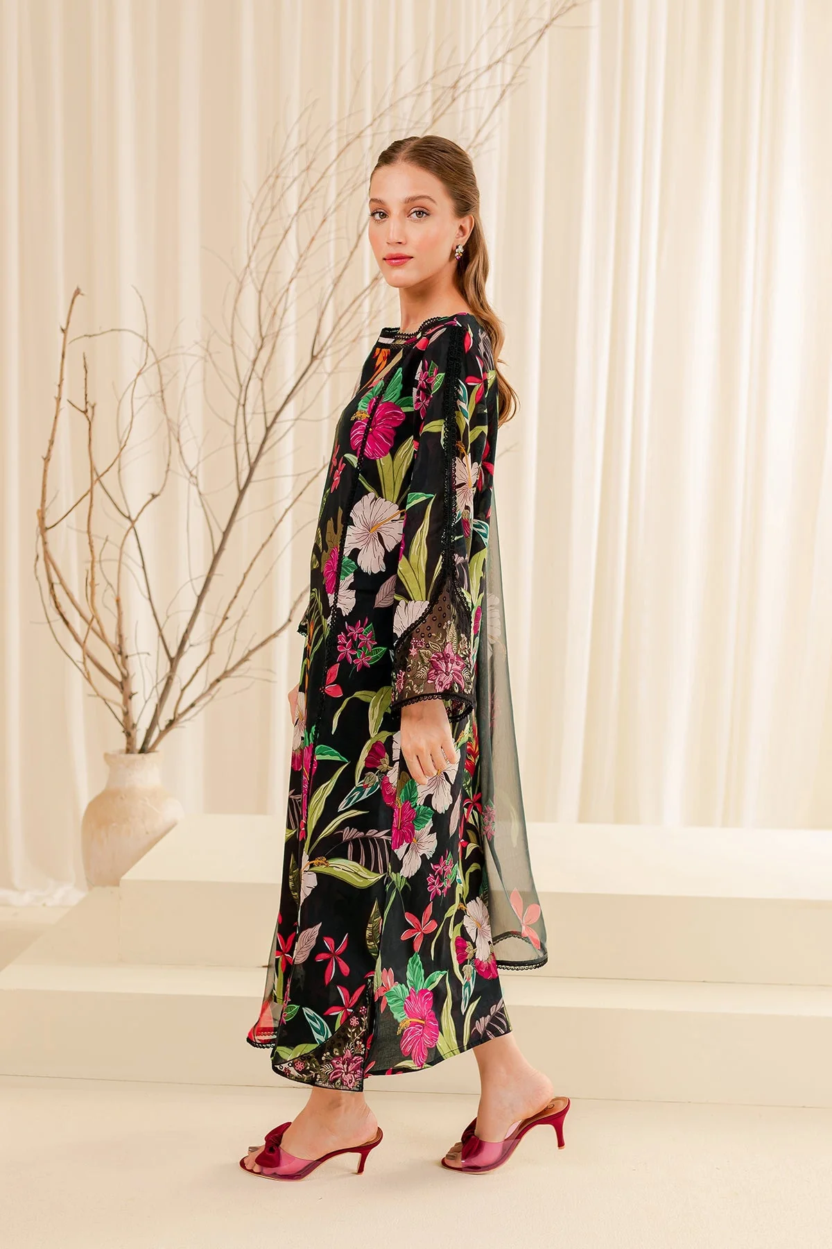 Farasha Embroidered Essentials Lawn Collection 2024 – Ebony Passion - Image 5