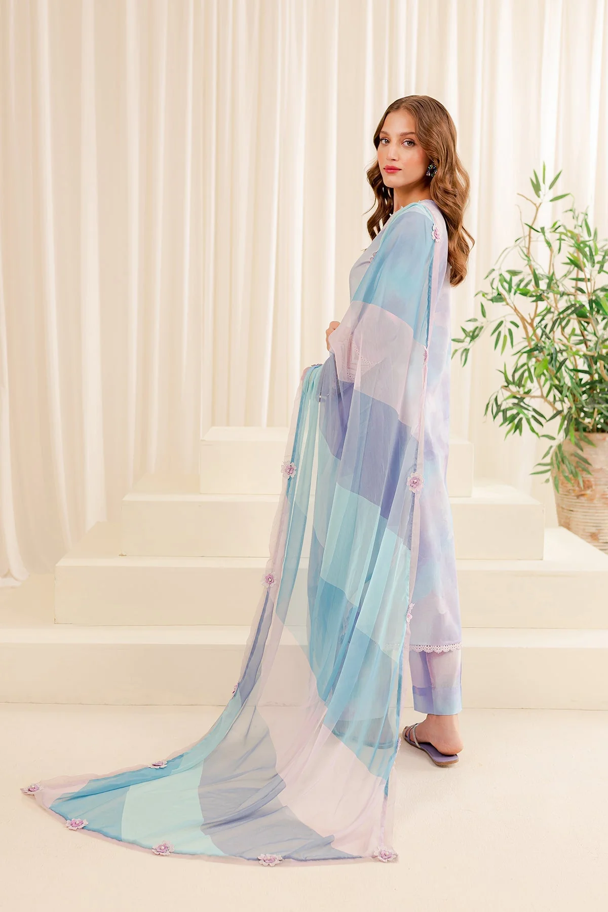 Farasha Embroidered Essentials Lawn Collection 2024 – Snowy Dove - Image 3