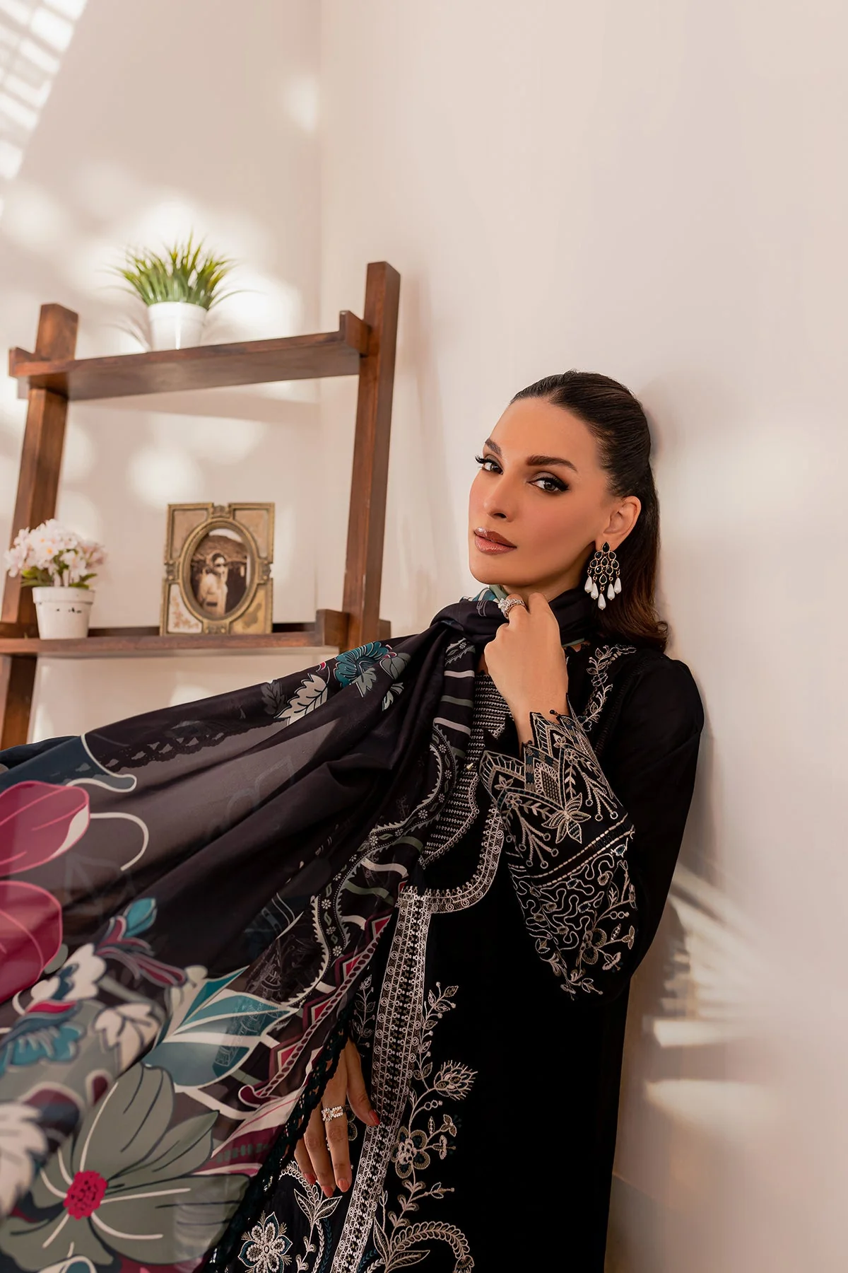 Farasha Mehak Festive Lawn Collection – Black Floret - Image 9