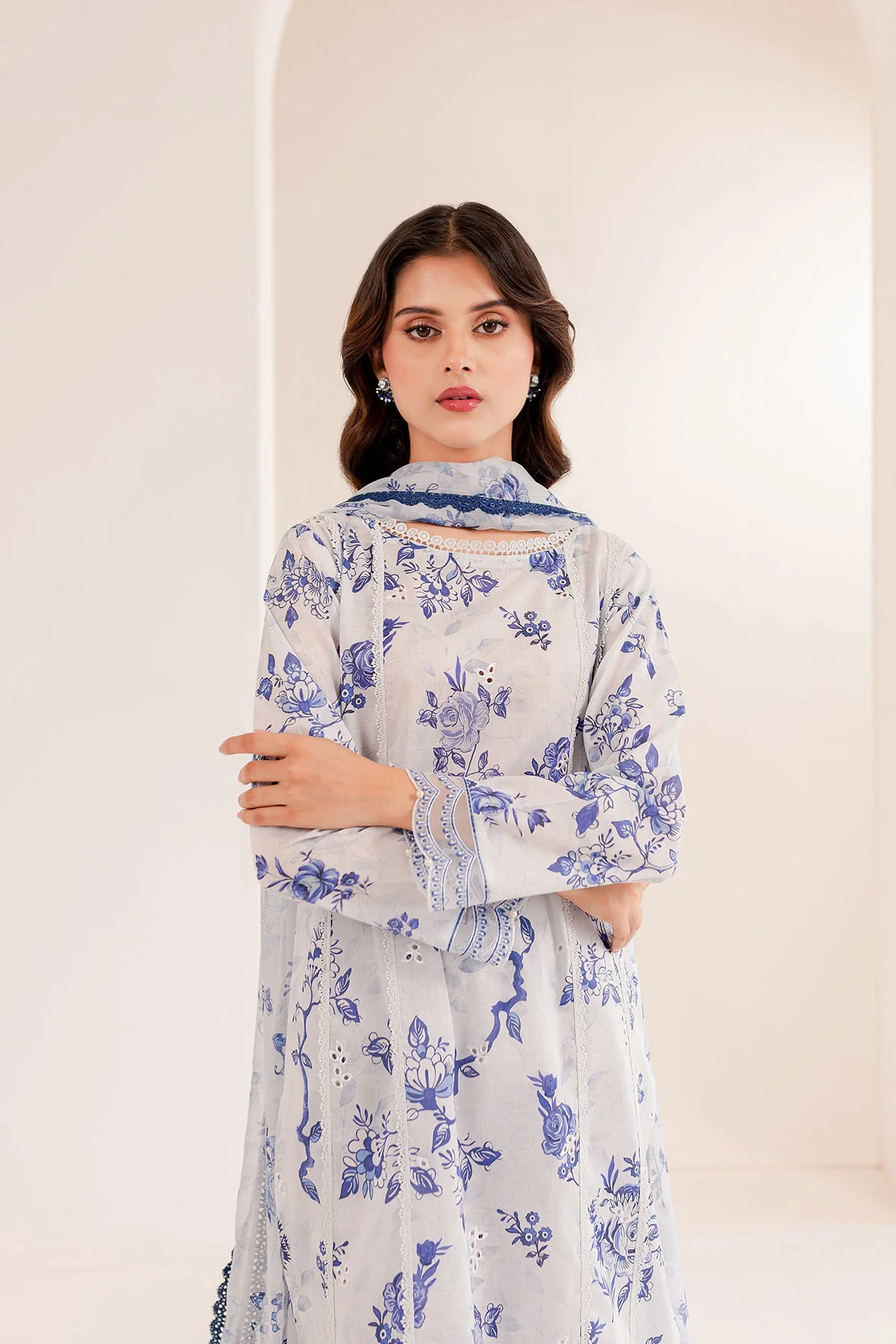Farasha Printed Lawn Essentials – Pearly - Image 3