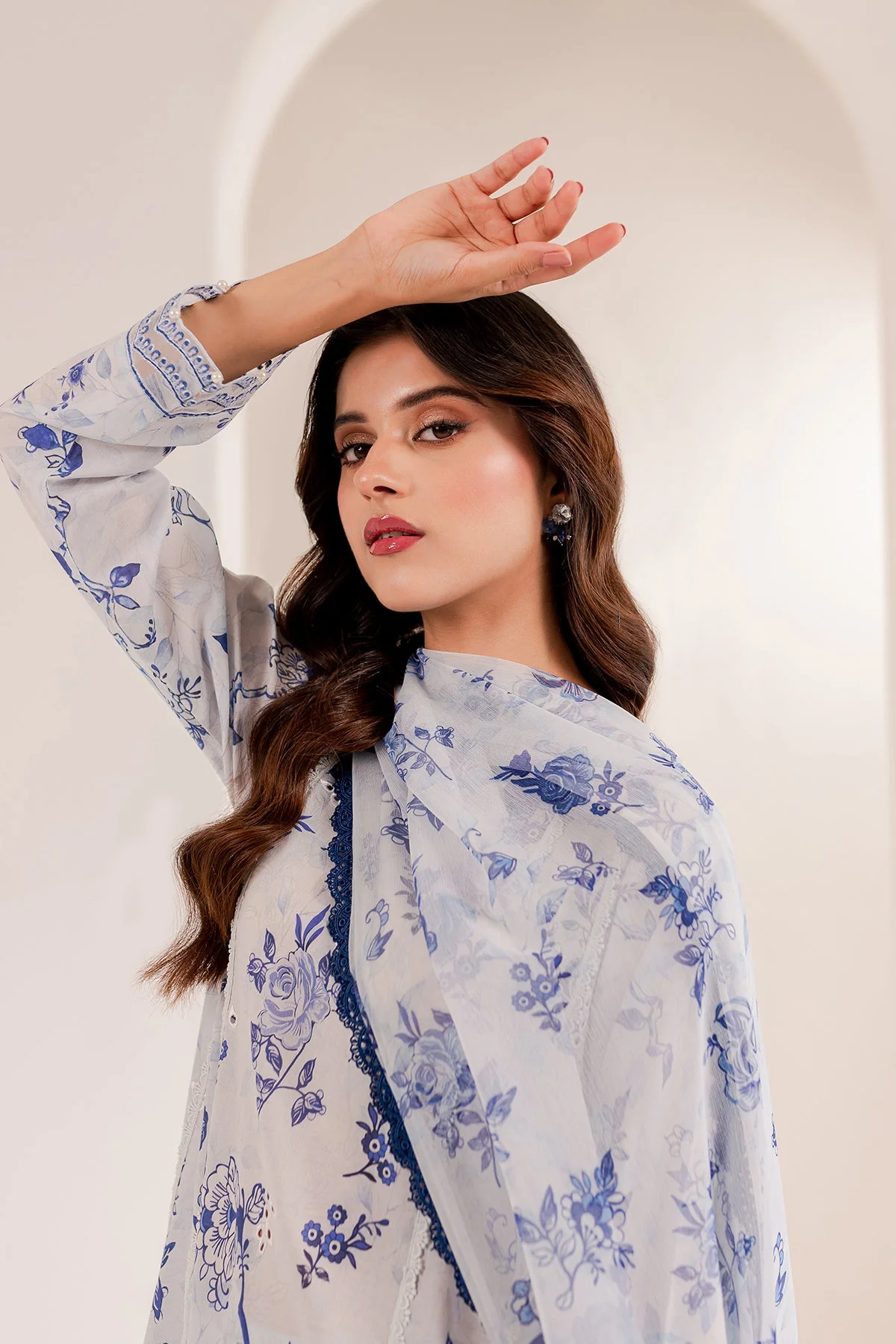 Farasha Printed Lawn Essentials – Pearly - Image 7