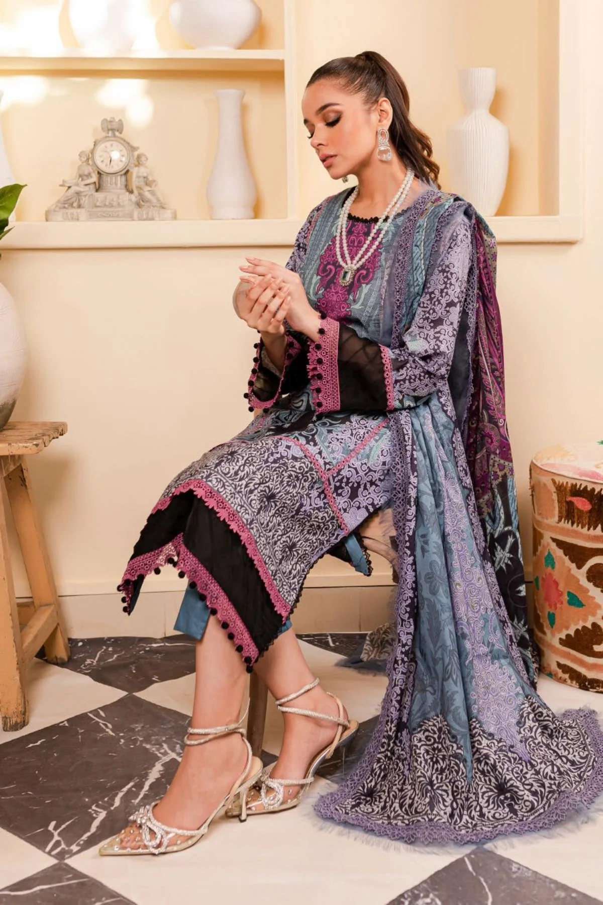 Firdous Cambric Prints 2023 – 20334-A - Image 4
