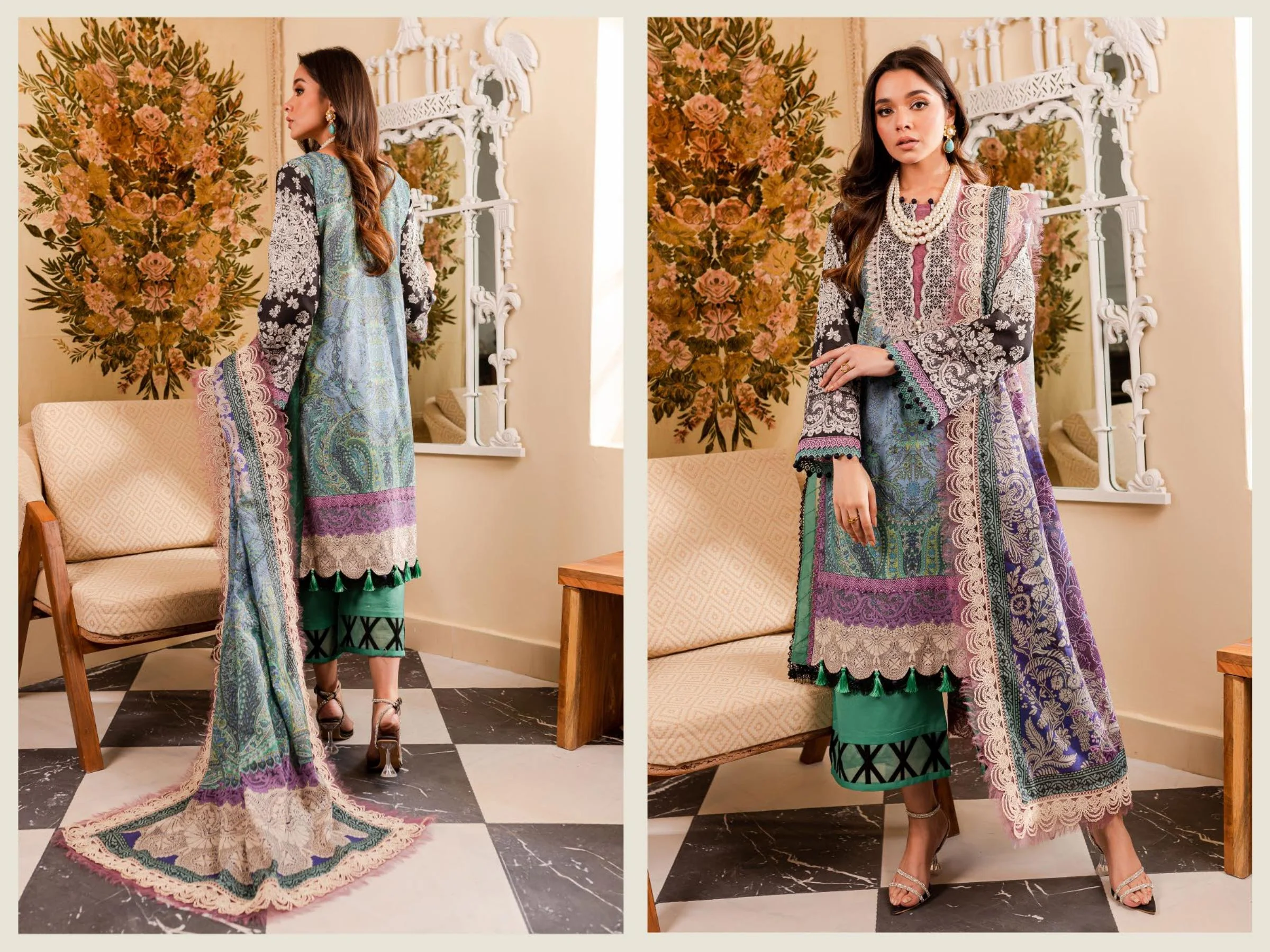 Firdous Cambric Prints 2023 – 20335-A - Image 3
