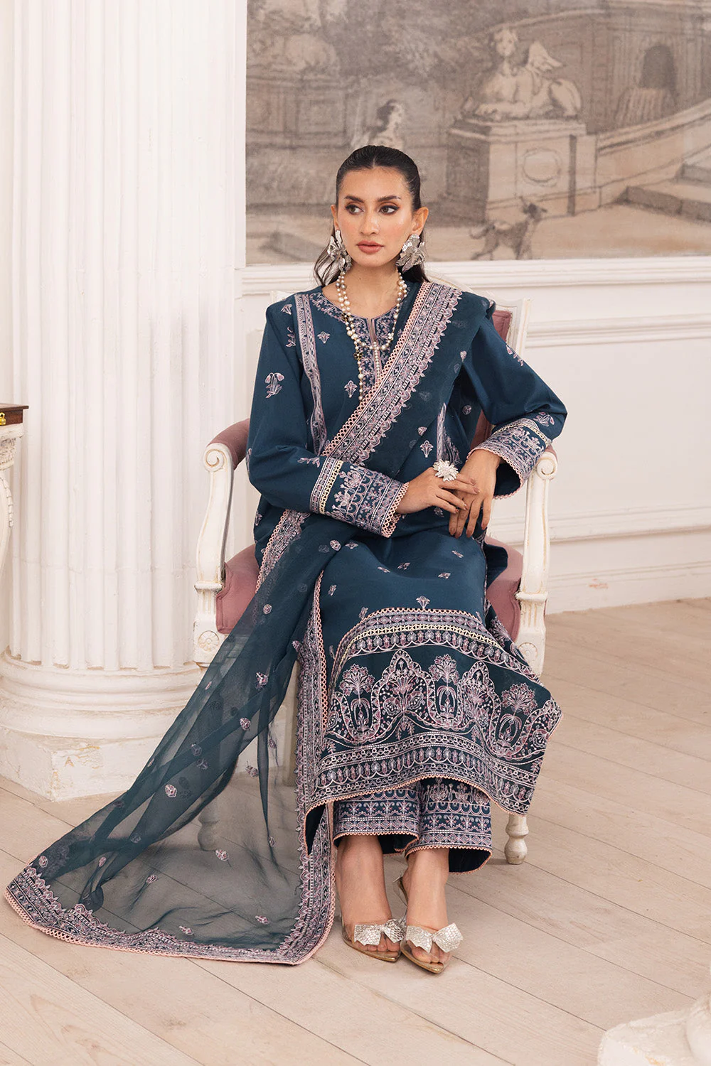 Freesia Mira Lawn by Maryum N Maria – FIROUZEH - FS50101 - Image 4