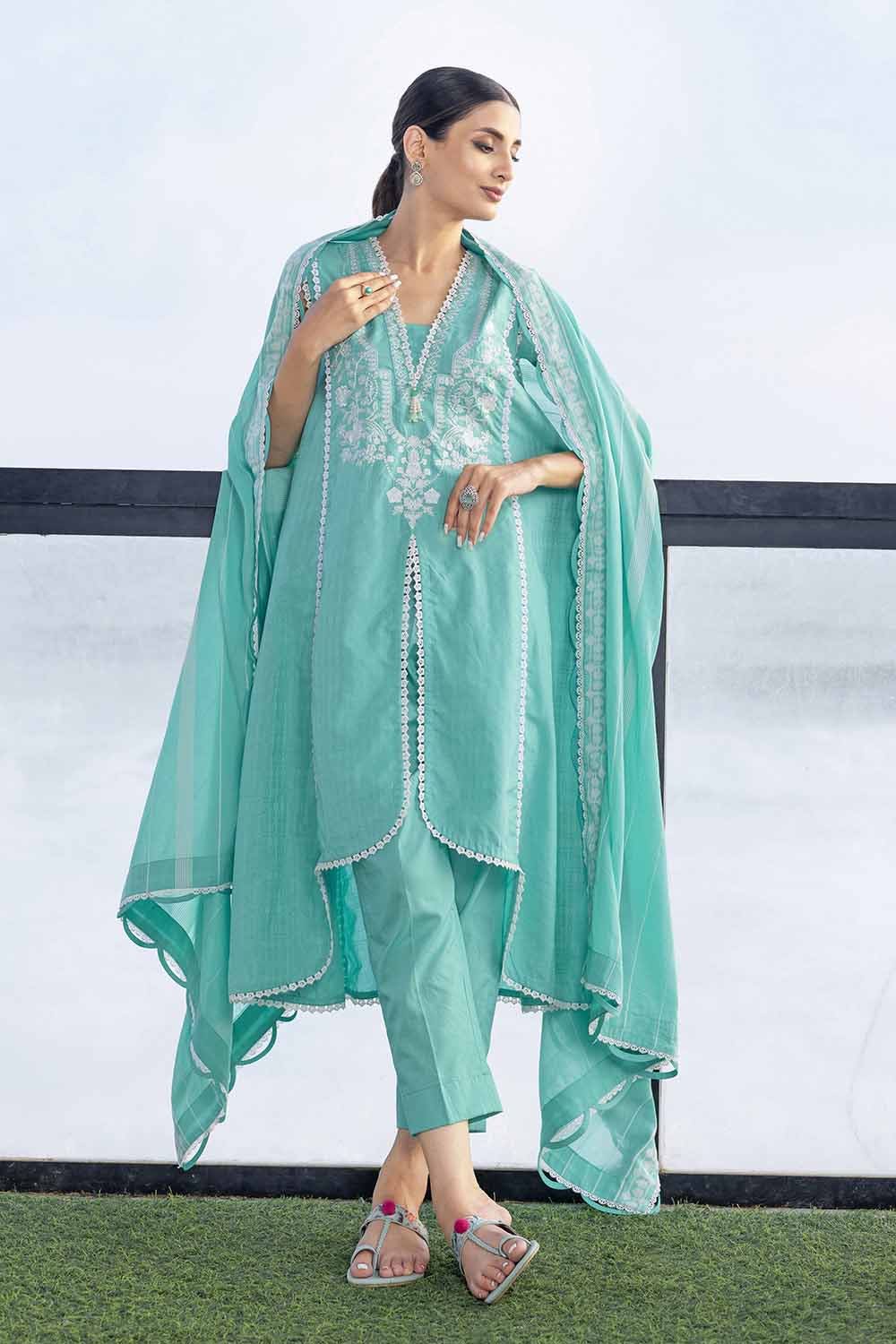 Gul Ahmed – 3PC Embroidered Jacquard Suit with Yarn Dyed Dupatta MJ-32044 - Image 4
