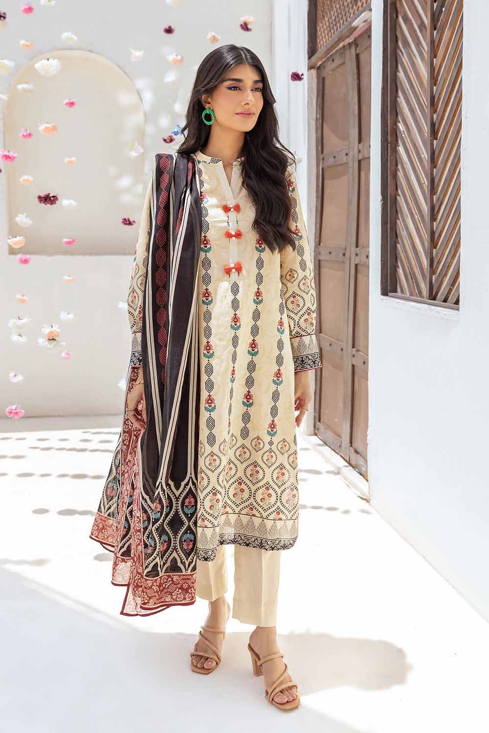 Gul Ahmed 2023 – 3PC Printed Cambric Suit with Lawn Dupatta CBN-32003 A - Image 5