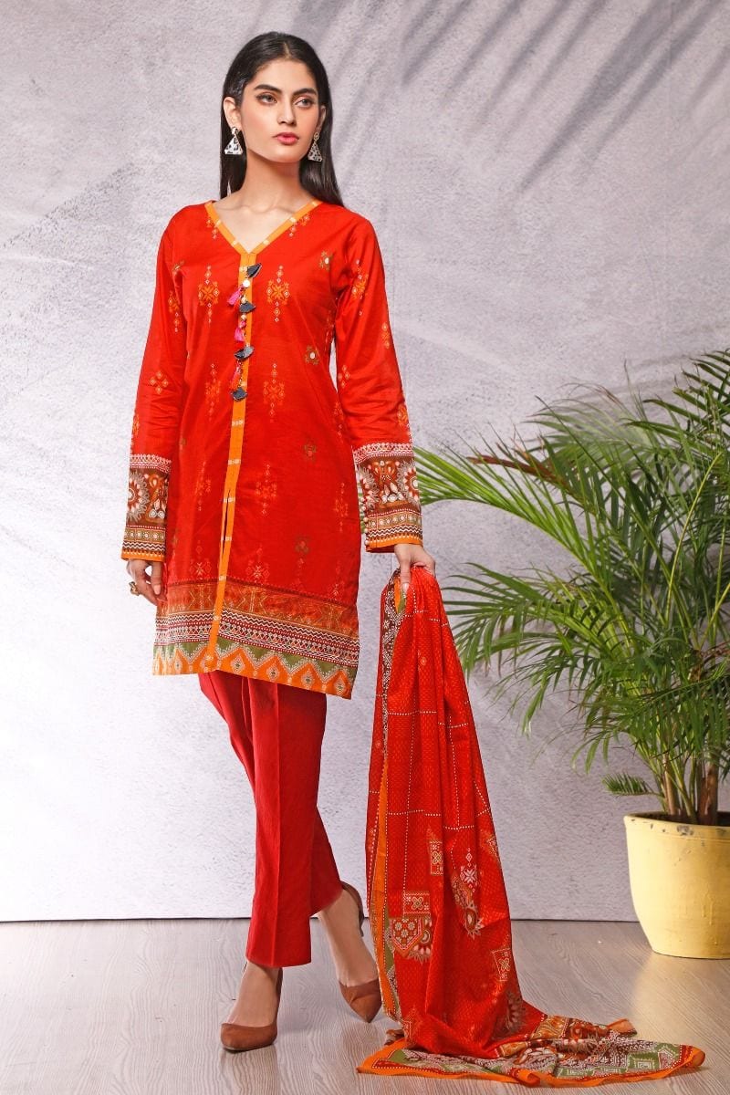Gul Ahmed Azaadi Edition โ 3 PC Unstitched Digital Printed Lawn Suit CLP-54 A