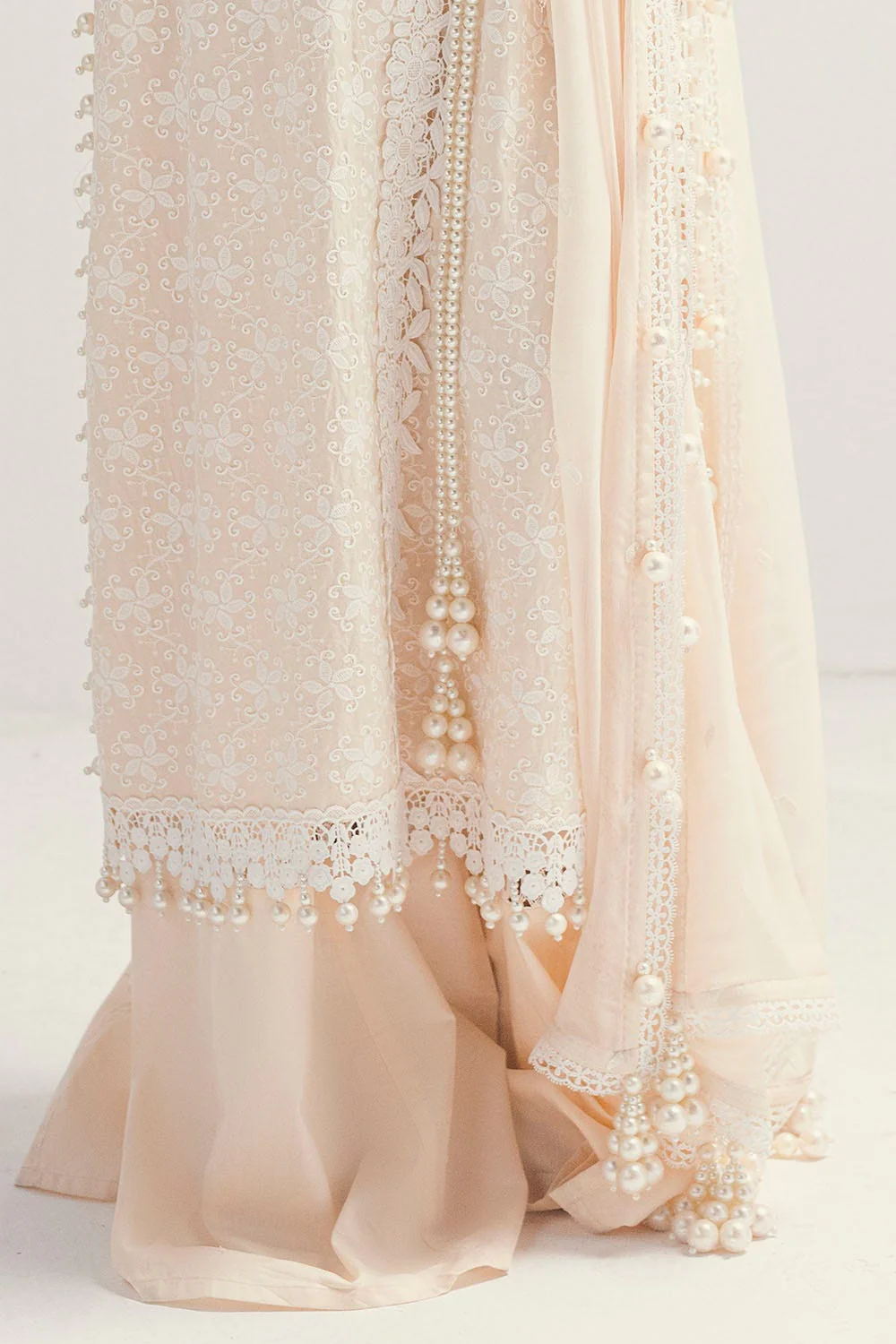 Gul Ahmed · Chikankari – 3 Piece Schiffli Embroidered Lawn Suit with Embroidered Chiffon Dupatta PM-52046 - Image 6
