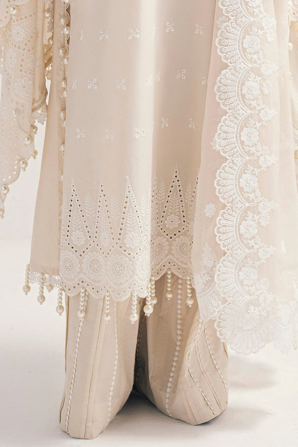 Gul Ahmed · Chikankari – 3 Piece Schiffli Embroidered Lawn Suit with Schiffli Embroidered Chiffon Dupatta PM-52040 - Image 5