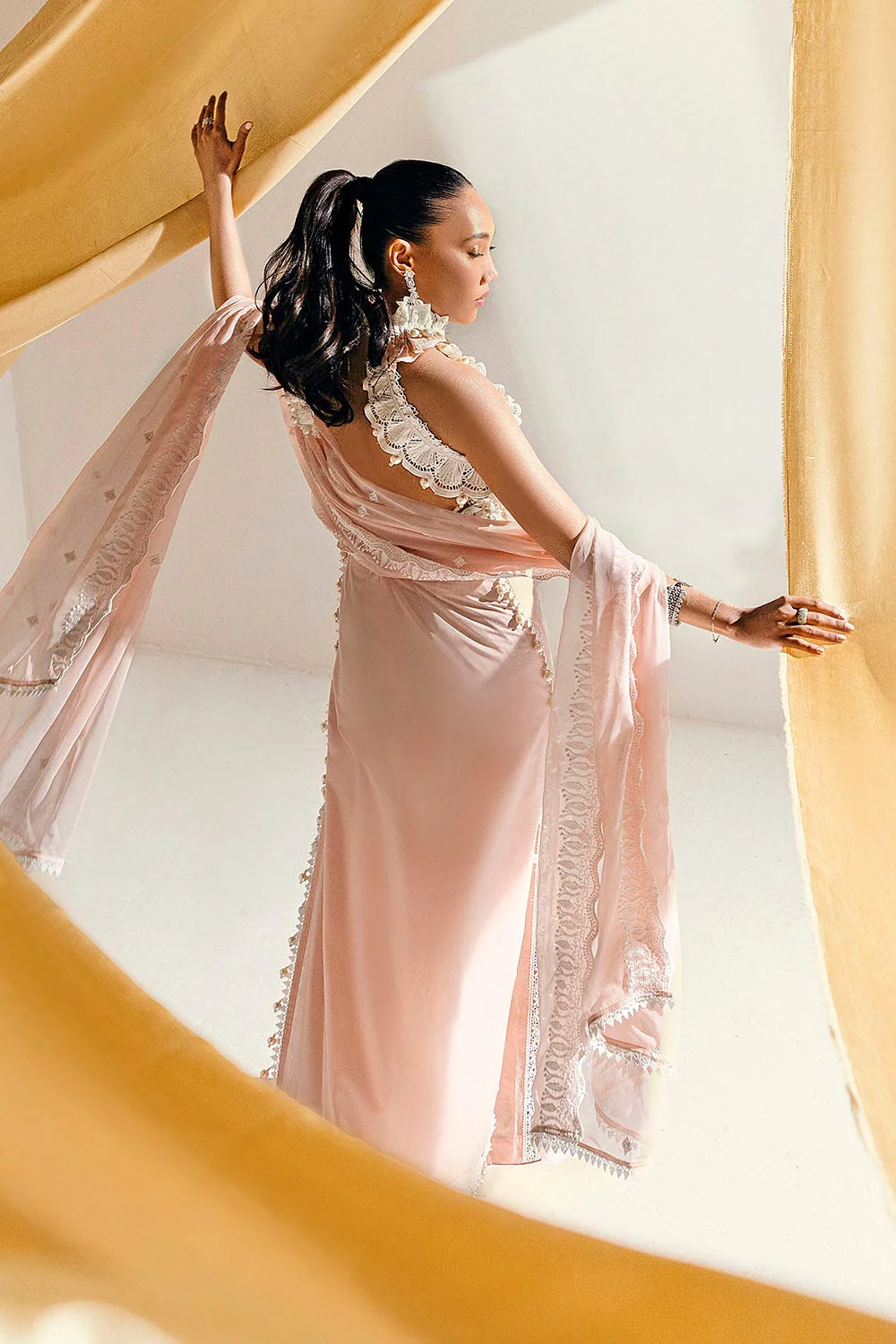 Gul Ahmed · Chikankari – 3 Piece Schiffli Embroidered Lawn Suit with Schiffli Embroidered Chiffon Dupatta PM-52049 - Image 4