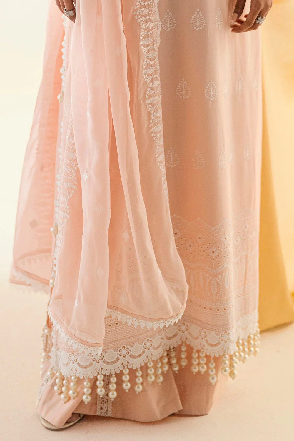 Gul Ahmed · Chikankari – 3 Piece Schiffli Embroidered Lawn Suit with Schiffli Embroidered Chiffon Dupatta PM-52049 - Image 6