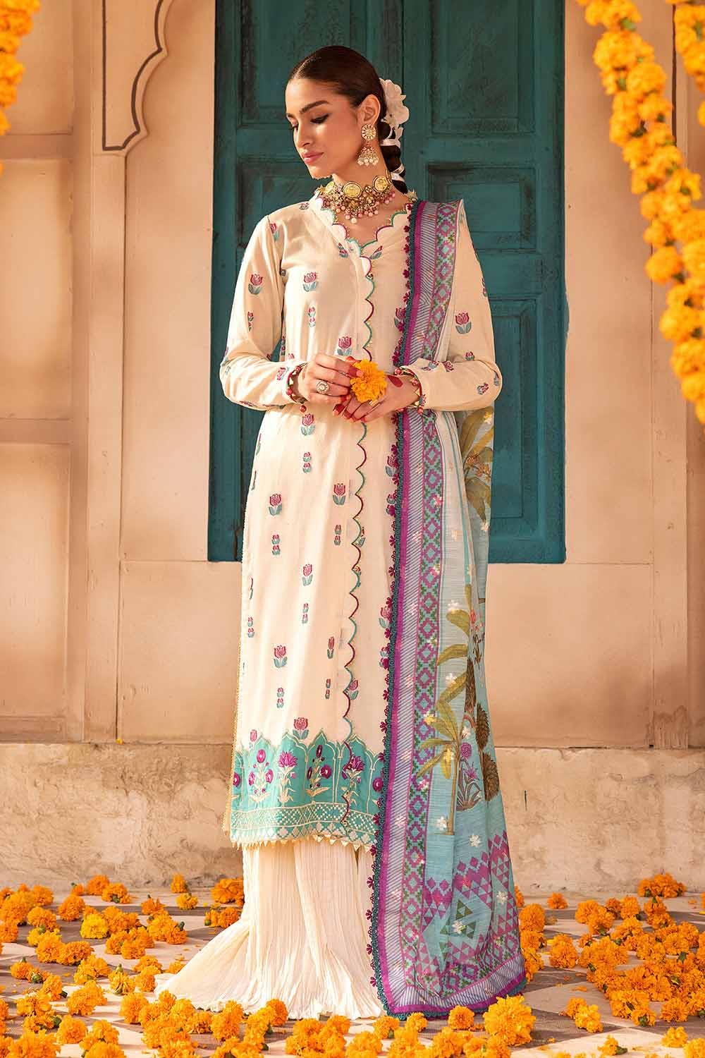 Gul Ahmed Festive – 3PC Embroidered Jacquard Shirt with Digital Printed Jacquard Dupatta and Inner FE-32036 - Image 2