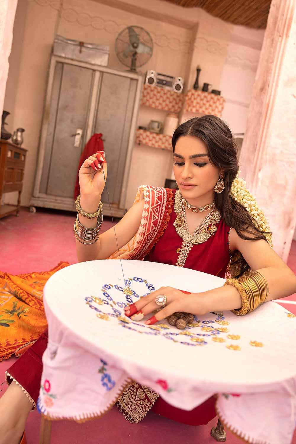 Gul Ahmed Festive – 3PC Embroidered Jacquard Shirt with Digital Printed Jacquard Dupatta and Neckline FE-32035 - Image 6