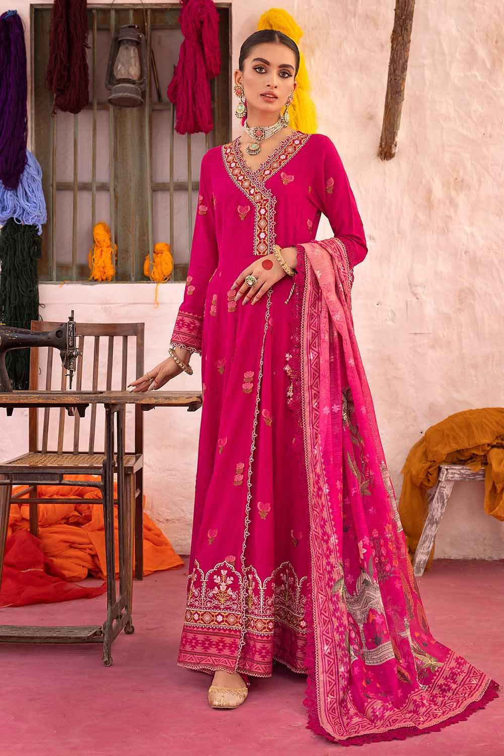 Gul Ahmed Festive – 3PC Embroidered Jacquard Shirt with Digital Printed Jacquard Dupatta and Neckline FE-32037 - Image 3