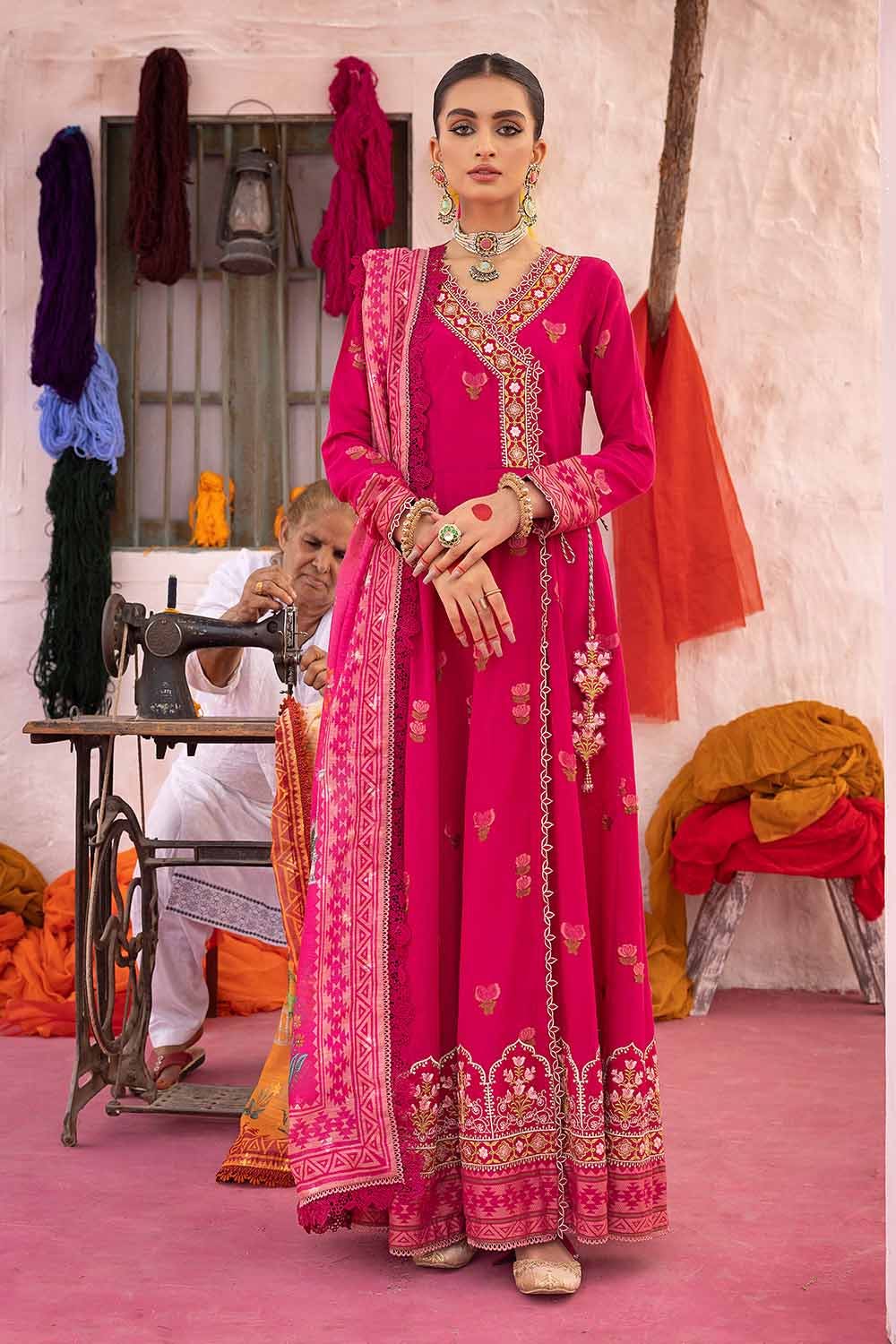 Gul Ahmed Festive – 3PC Embroidered Jacquard Shirt with Digital Printed Jacquard Dupatta and Neckline FE-32037 - Image 4