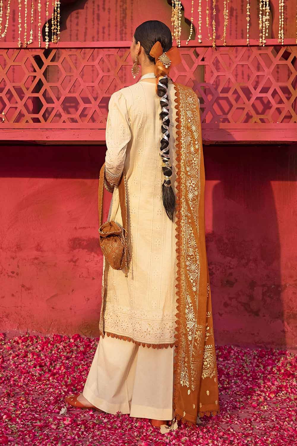 Gul Ahmed Festive – 3PC Foam Printed Embroidered Lawn Shirt with Foil Printed Chiffon Dupatta BM-32036 - Image 5