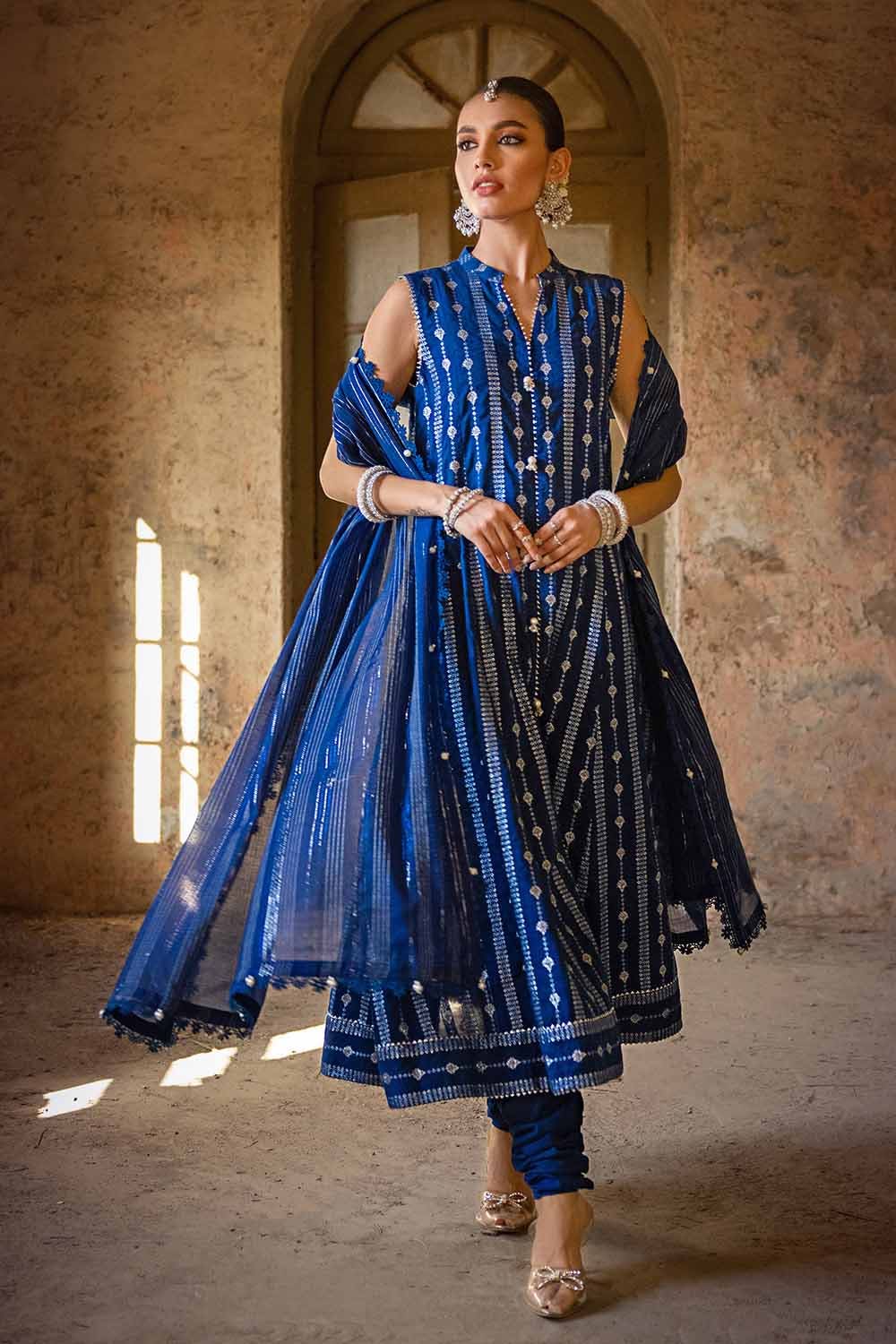 Gul Ahmed Festive โ 3PC Jacquard Printed Suit FE-32085 - Image 3