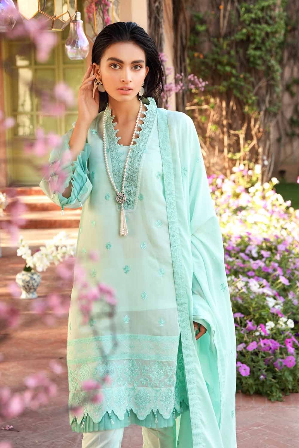 Gul Ahmed Festive Collection โ Embroidered Lawn Suit with Cotton Dupatta FE-12258 - Image 2