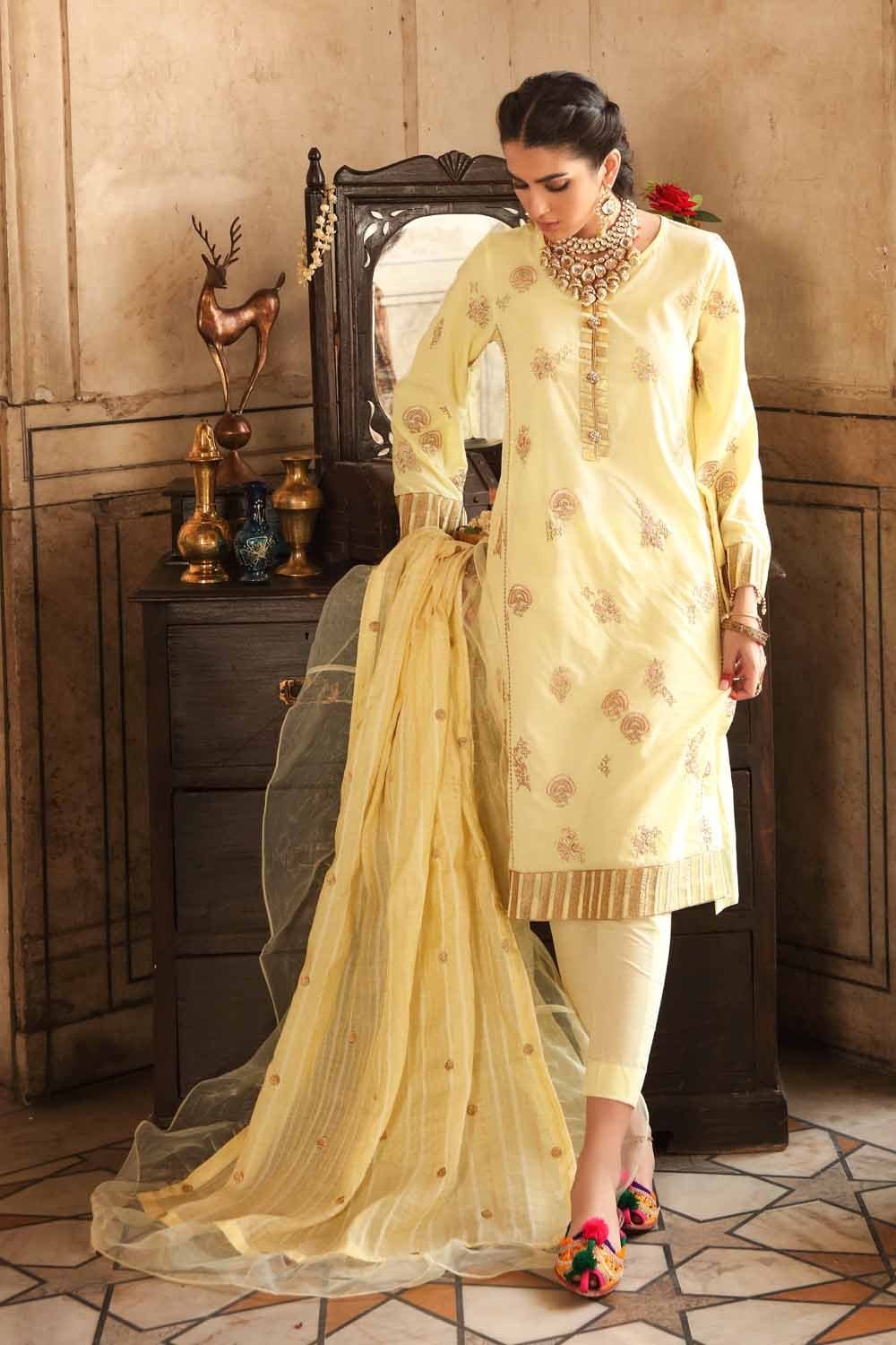Gul Ahmed Festive Collection โ Embroidered Lawn Suit with Yarn Dyed Dupatta FE-12045 - Image 3