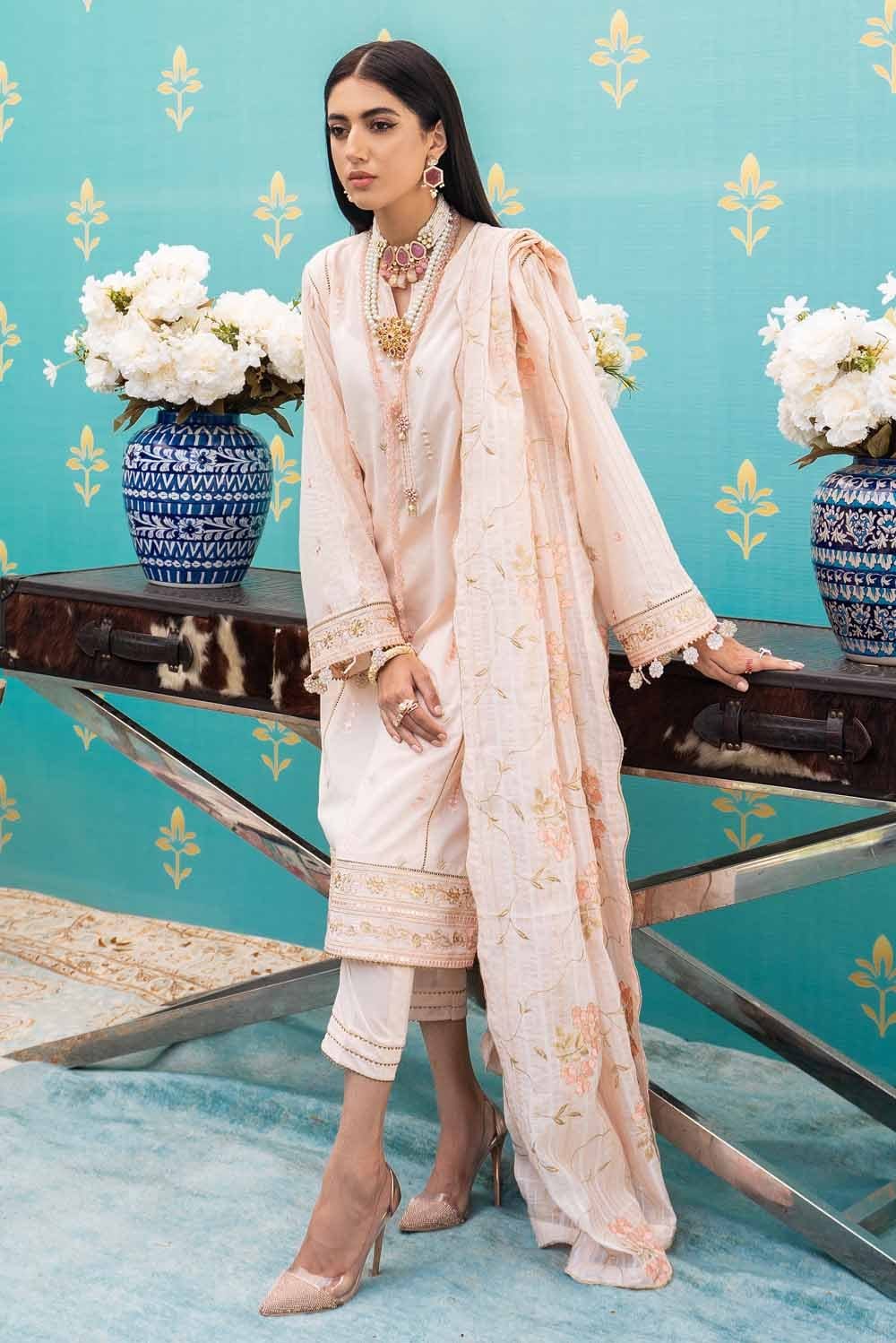 Gul Ahmed Festive Collection โ Embroidered Lawn Suit with Yarn Dyed Dupatta FE-12048