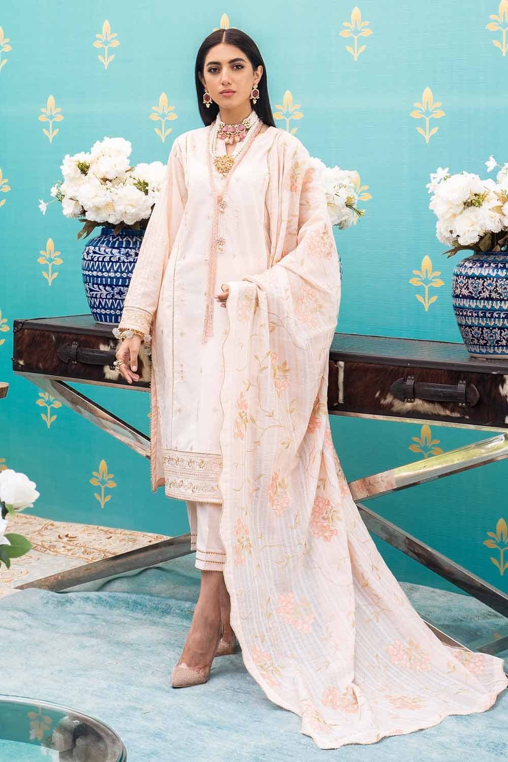 Gul Ahmed Festive Collection โ Embroidered Lawn Suit with Yarn Dyed Dupatta FE-12048 - Image 3