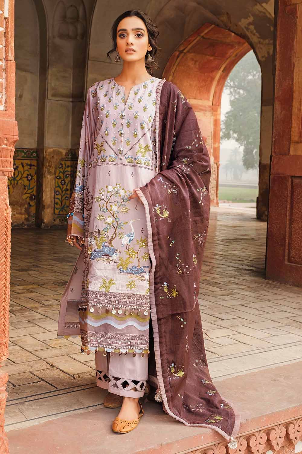 Gul Ahmed Festive Eid-ul-Adha Collection – 3PC Lawn Embroidered Suit with Paper Cotton Dupatta FE-12013