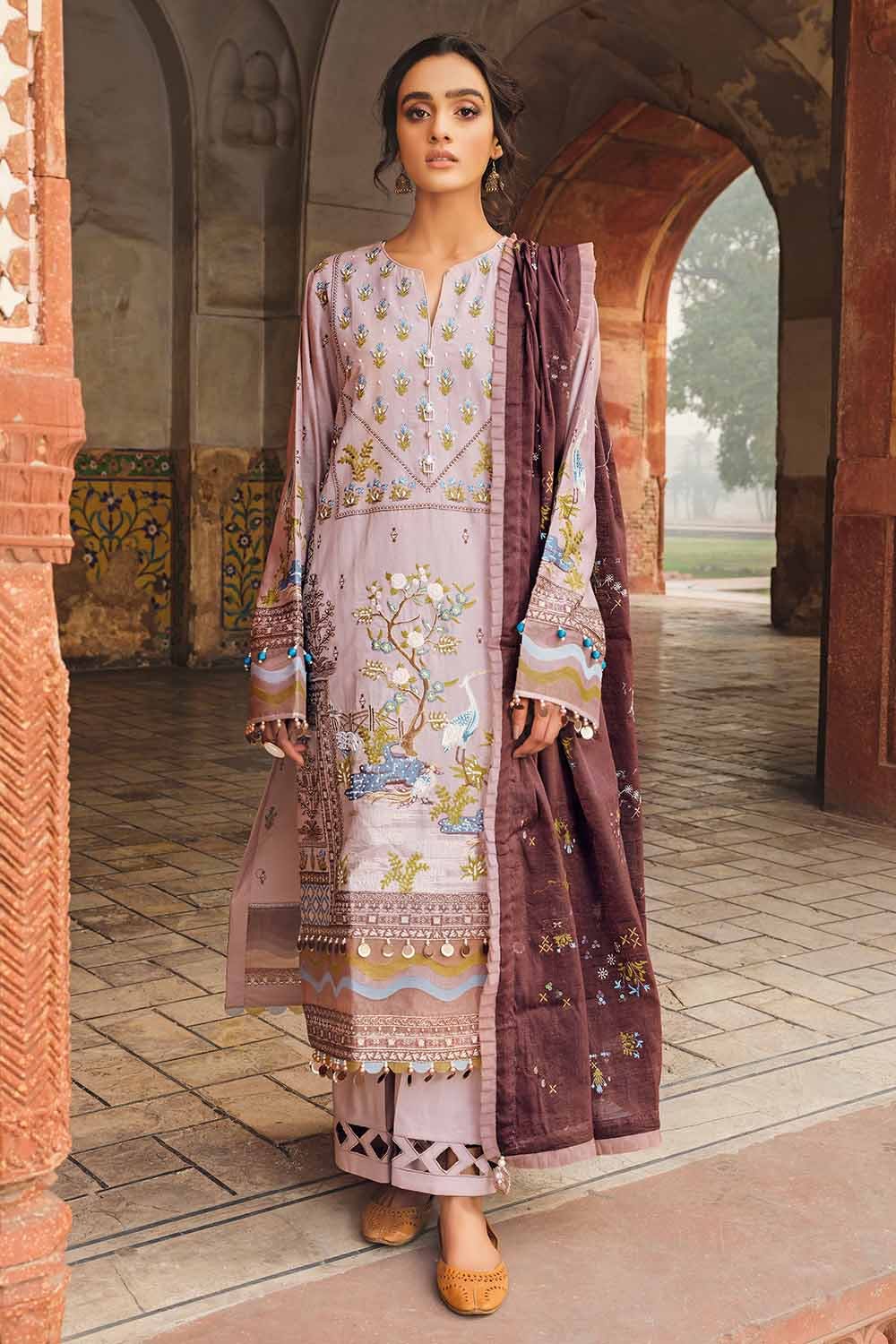 Gul Ahmed Festive Eid-ul-Adha Collection – 3PC Lawn Embroidered Suit with Paper Cotton Dupatta FE-12013 - Image 4