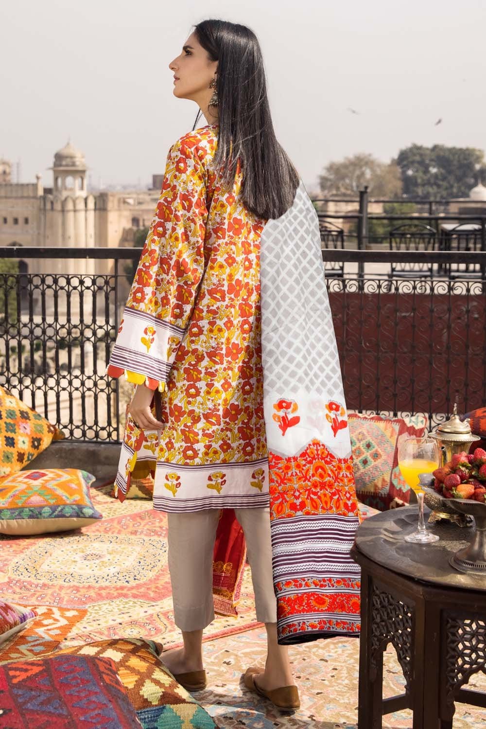 Gul Ahmed Lahore Lawn Collection 2021 โ 3PC Lawn Suit CL-1135 B - Image 3