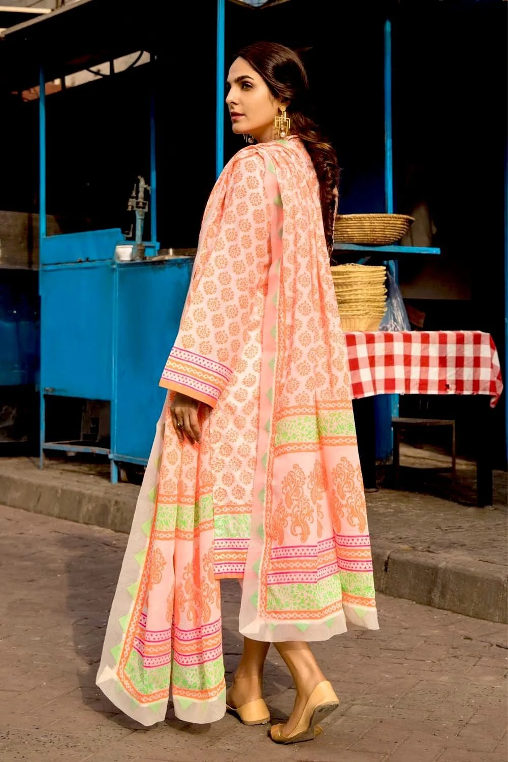 Gul Ahmed Lahore Lawn Collection 2021 โ 3PC Neon Printed Lawn Suit CL-1327 A - Image 2