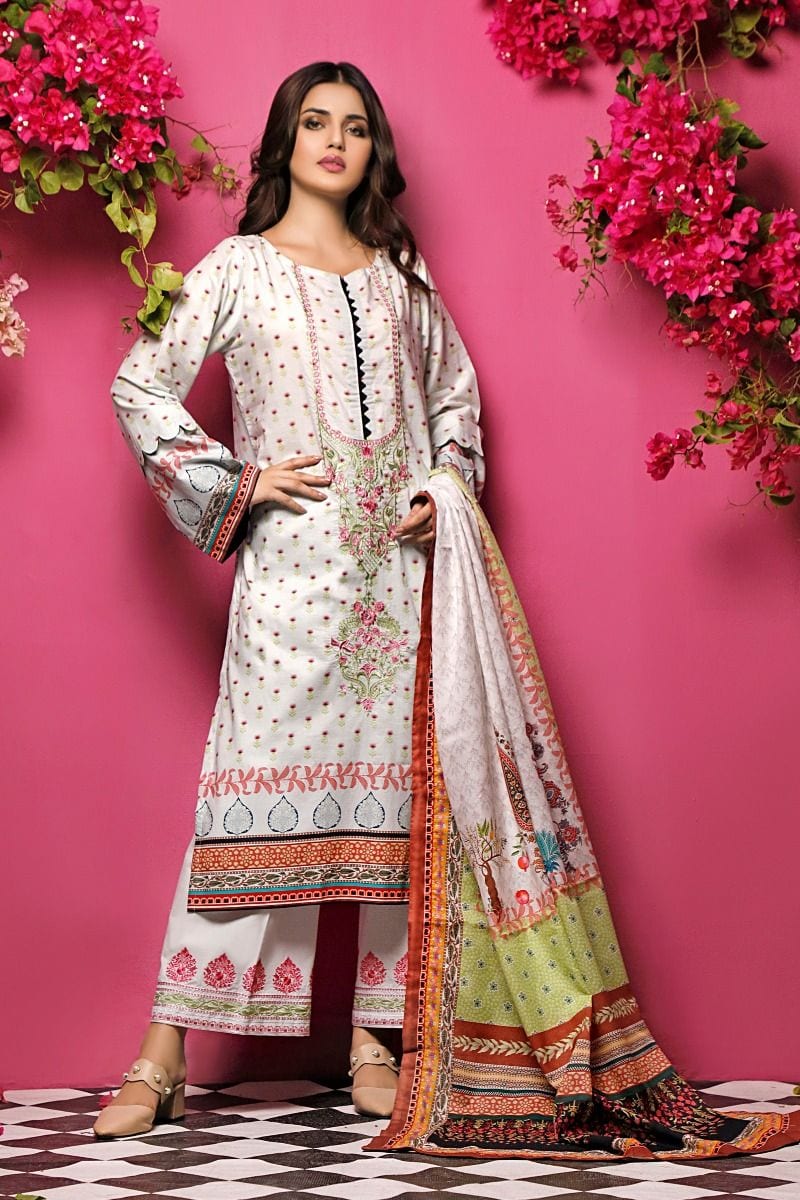 Gul Ahmed Mid-Summer Baraan Collection – 3 PC Unstitched Digital Embroidered Suit CL-921 - Image 2