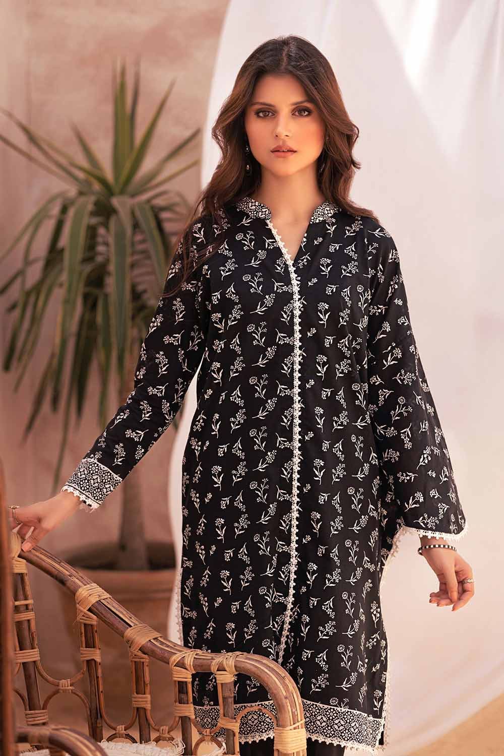Gul Ahmed Monochrome Black & White – 2PC Printed Lawn Unstitched Suit BT-32007 - Image 5