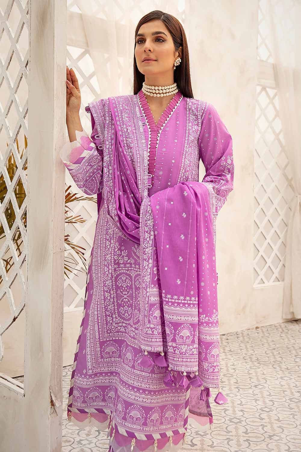 Gul Ahmed Nayaab Collection – 3PC Lacquer Printed Lawn Suit DB-22007 B - Image 3