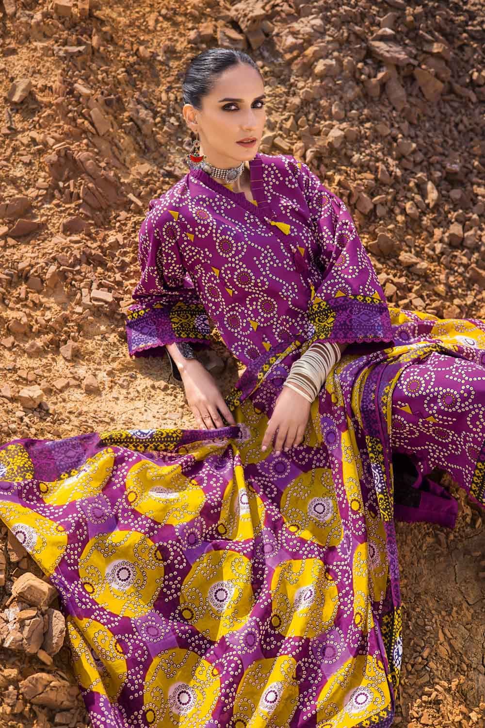Gul Ahmed Summer 2022 · Chunri Collection – 3PC Ptd Lawn Dupatta Ptd Lawn Shirt Dyd Trsr CL-22058 A - Image 2