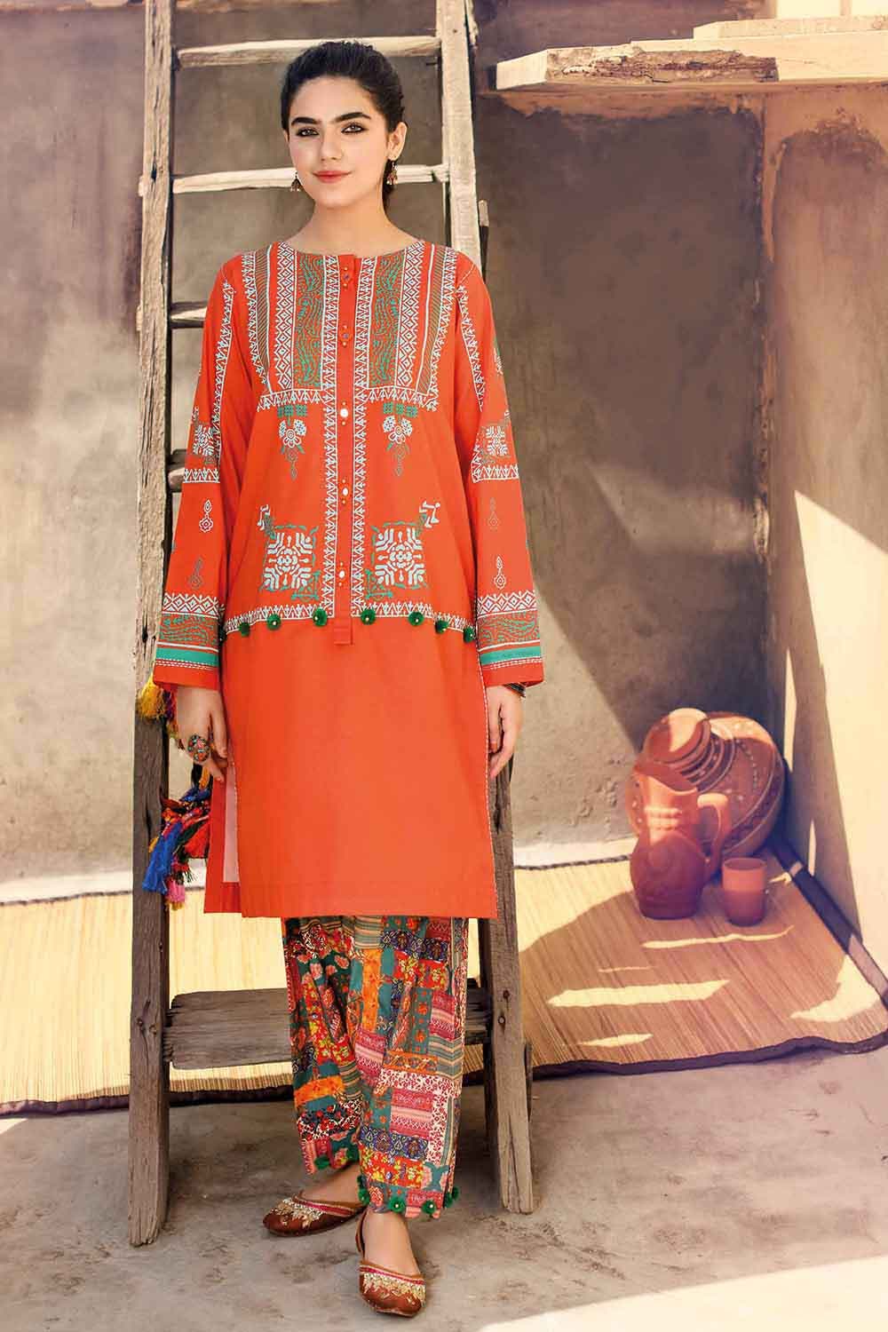 Gul Ahmed Summer 2022 · Essential 2PC Collection – 2PC Printed Lawn Shirt Trousers TL-370
