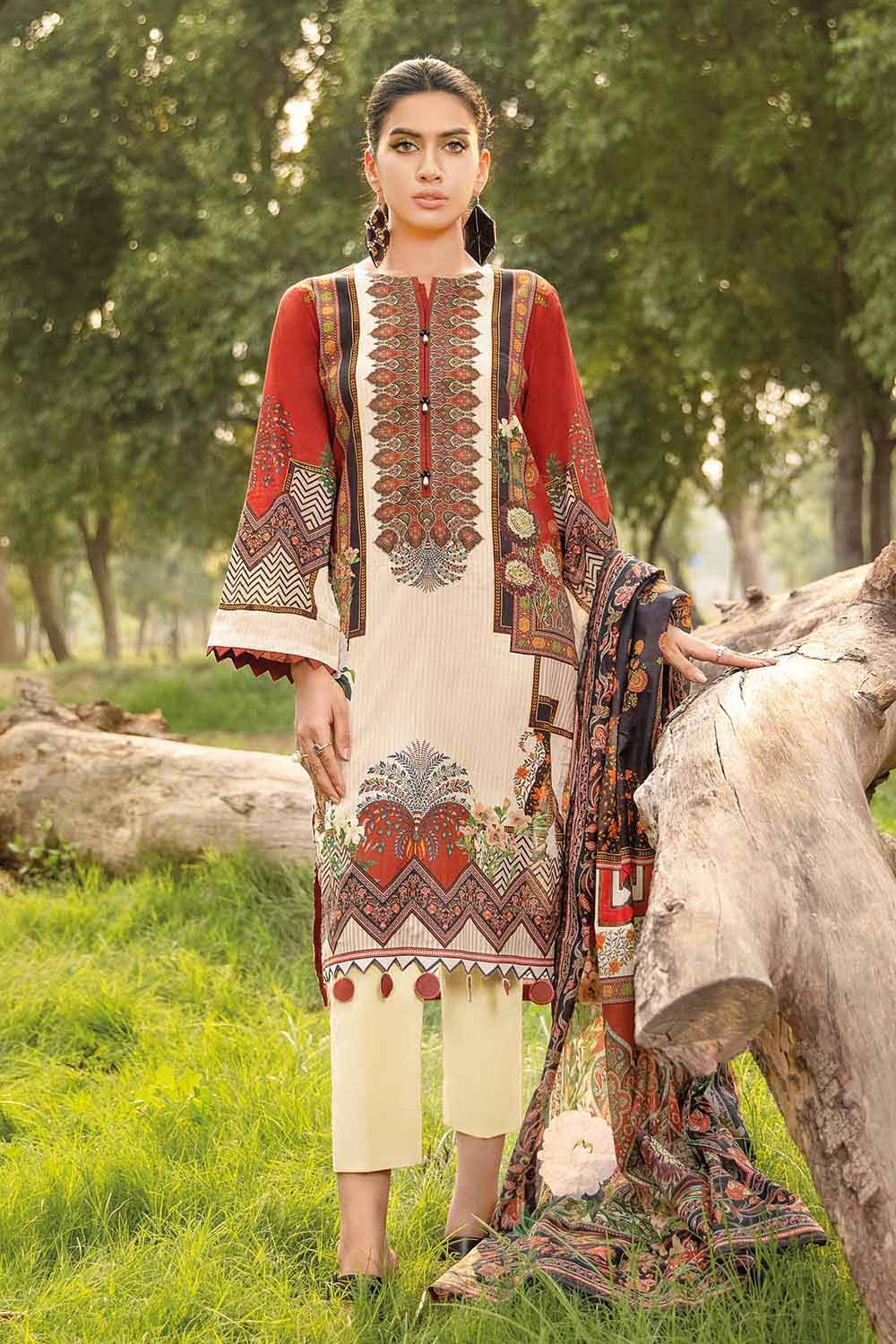 Gul Ahmed Summer 2022 · Essential 3PC Collection – 3PC Digital Printed Lawn Suit CL-12522 B