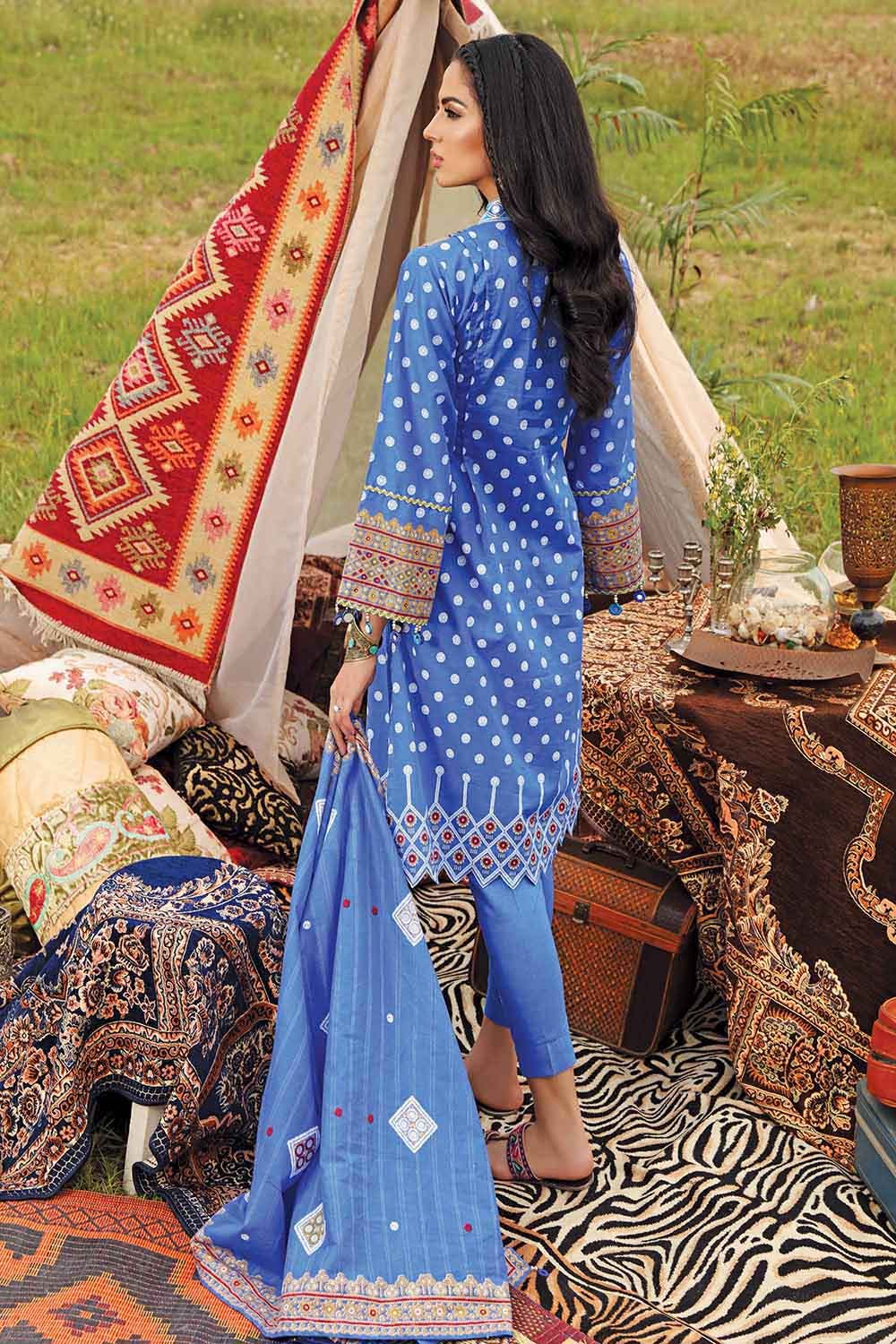 Gul Ahmed Summer 2022 · Essential 3PC Collection – 3PC Embroidered Lawn Suit With Dobby Dupatta CL-1246 A - Image 2