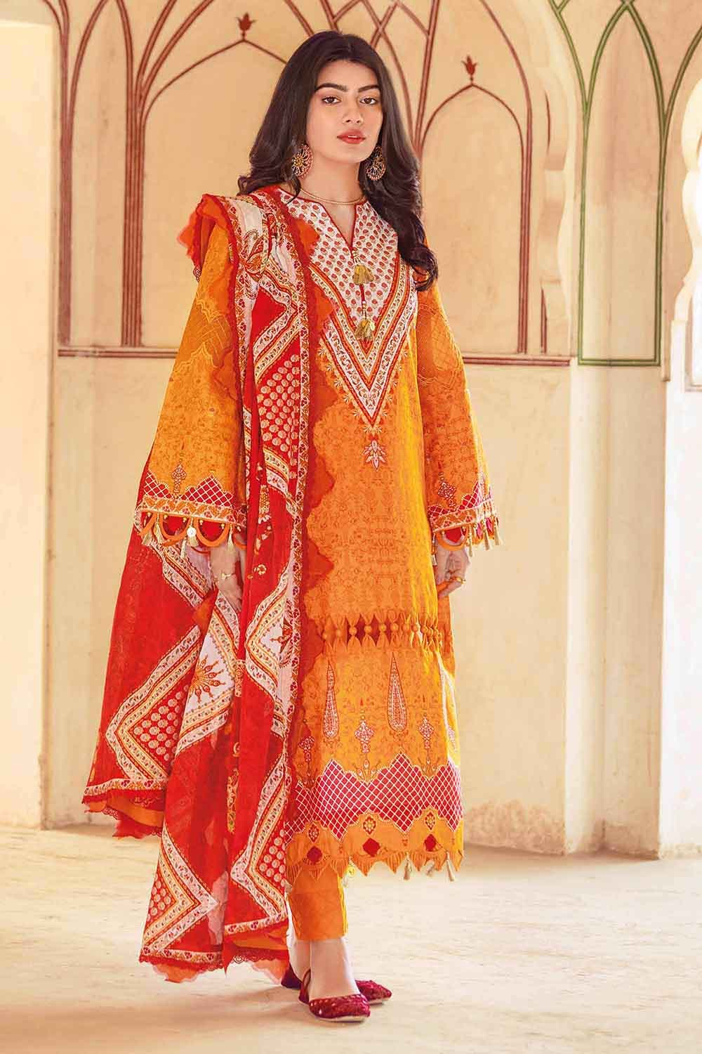 Gul Ahmed Summer 2022 · Essential 3PC Collection – 3PC Gold Printed Lawn Suit CL-22166 - Image 3