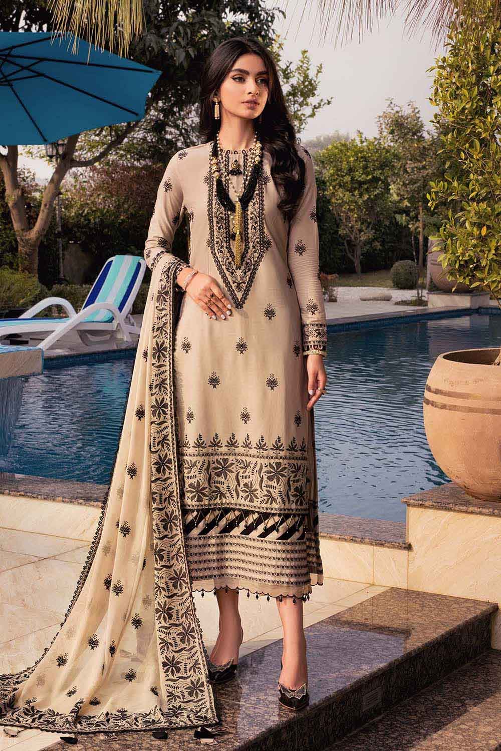 Gul Ahmed Summer 2022 · Premium Collection – 3PC Embroidered Lawn Suit With Embroidered Chiffon Dupatta PM-22019 - Image 2