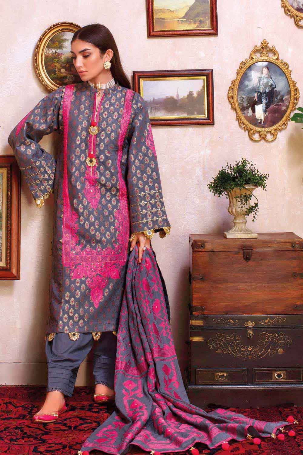 Gul Ahmed Summer 2022 · Premium Collection – 3PC Jacquard Suit MJ-61 - Image 2