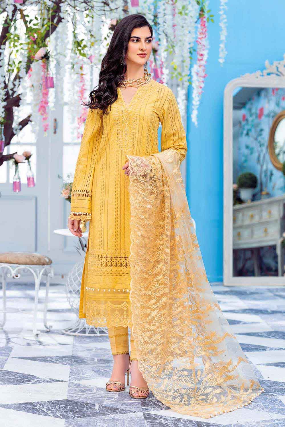 Gul Ahmed Summer 2022 · Premium Collection – 3PC Luxury Embroidered Lawn Suit PM-22024 - Image 2