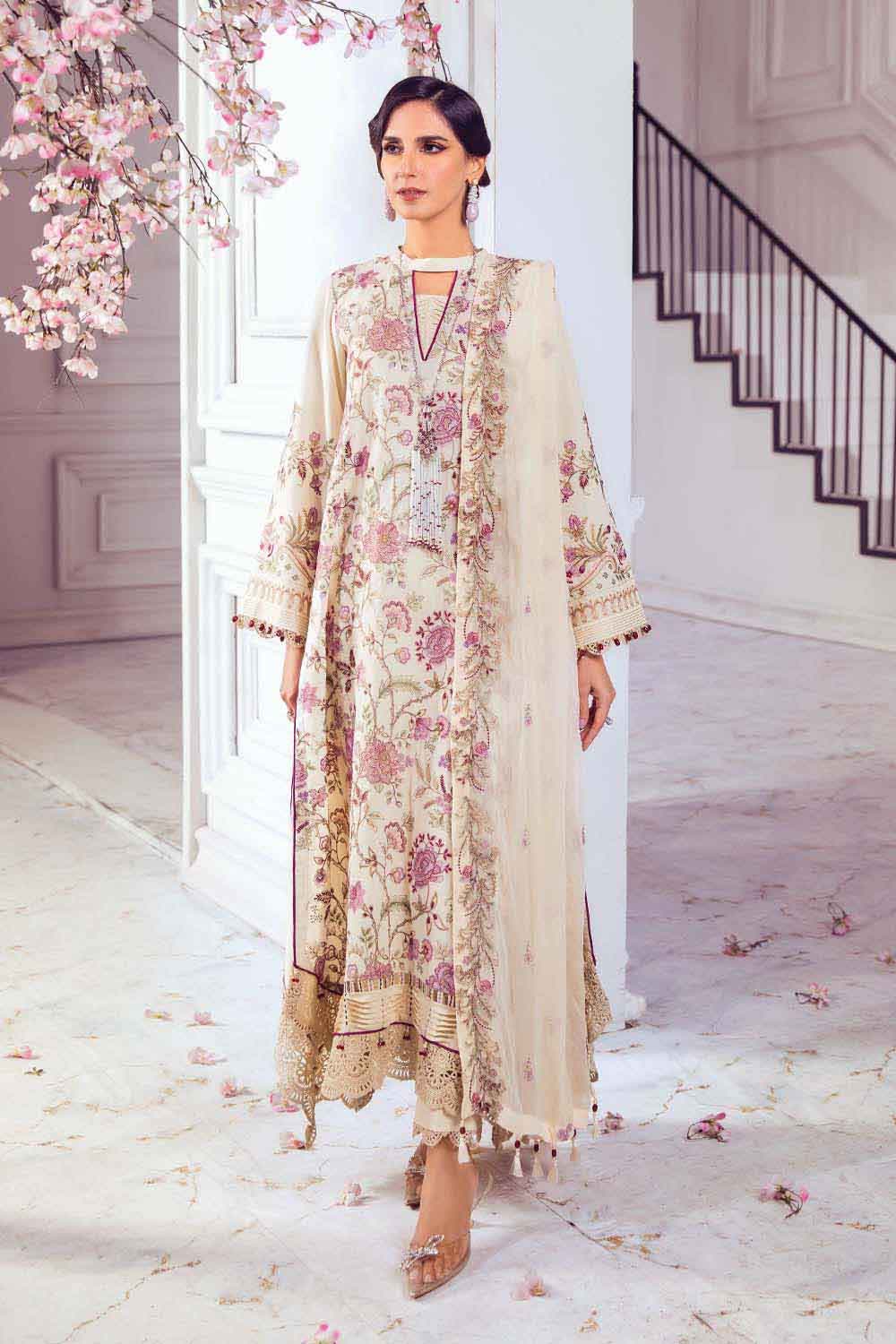 Gul Ahmed Summer 2022 · Premium Collection – 3PC Swiss Voile Embroidered Suit With Embroidered Chiffon Dupatta LSV-22005 - Image 3