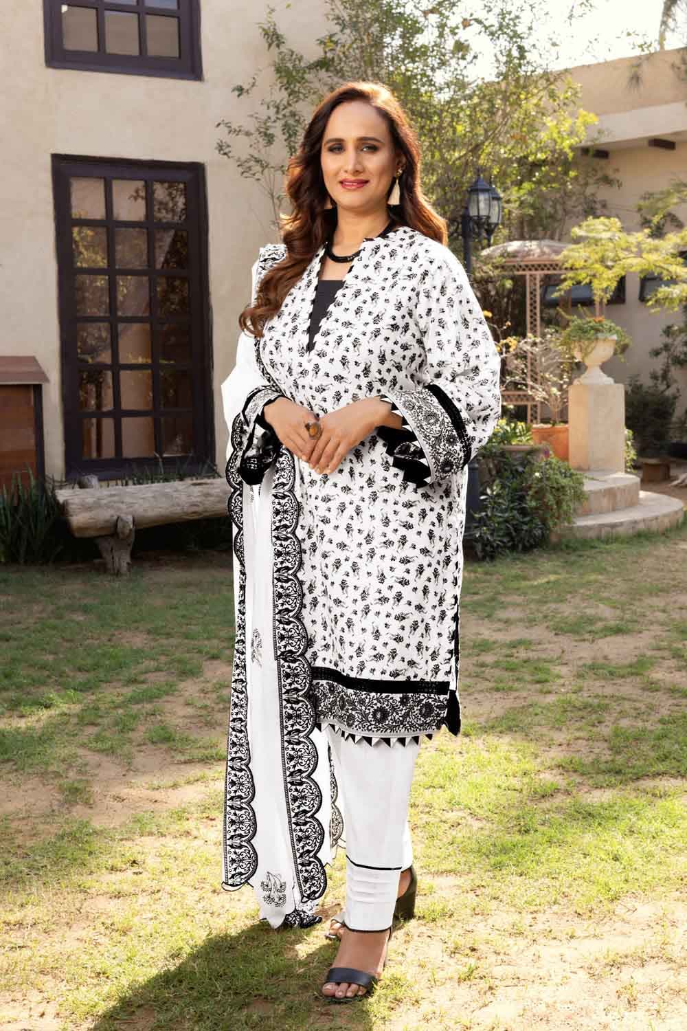 Gul Ahmed Summer 2022 · Tribute Collection – 3PC Lawn Suit With Embroidered Denting Lawn Dupatta DM-22007