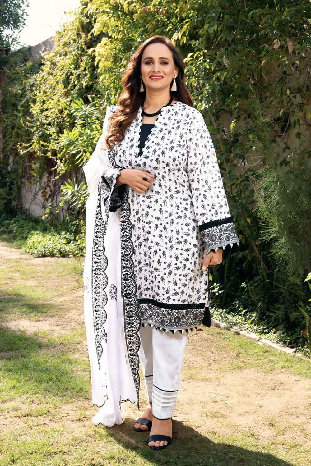 Gul Ahmed Summer 2022 · Tribute Collection – 3PC Lawn Suit With Embroidered Denting Lawn Dupatta DM-22007 - Image 3