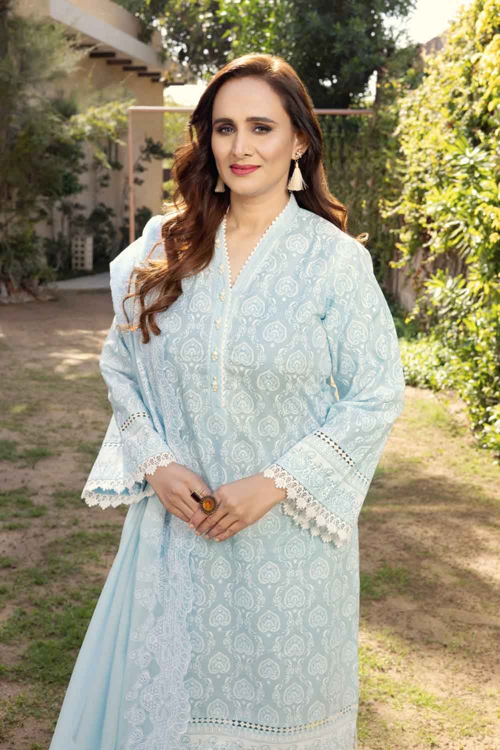 Gul Ahmed Summer 2022 · Tribute Collection – 3PC Lawn Suit With Embroidered Denting Lawn Dupatta DM-22018 - Image 2