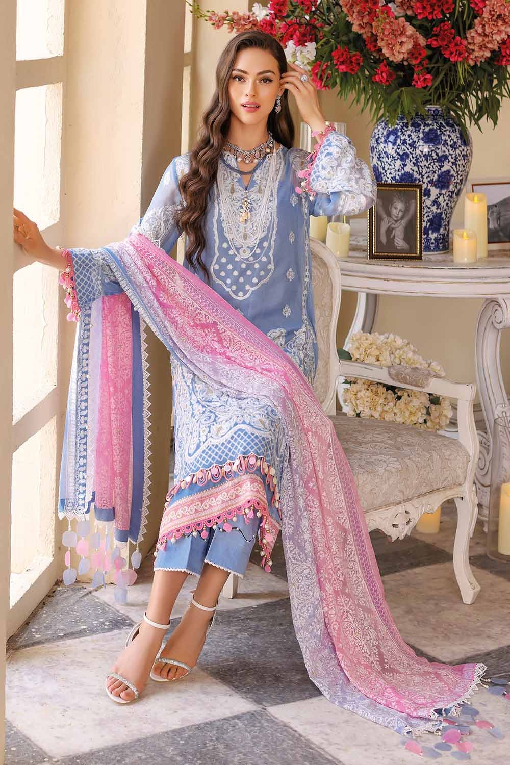 Gul Ahmed Summer 2023 - Premium Collection – 3PC Embriodered Chiffon Suit LE-32005 - Image 2