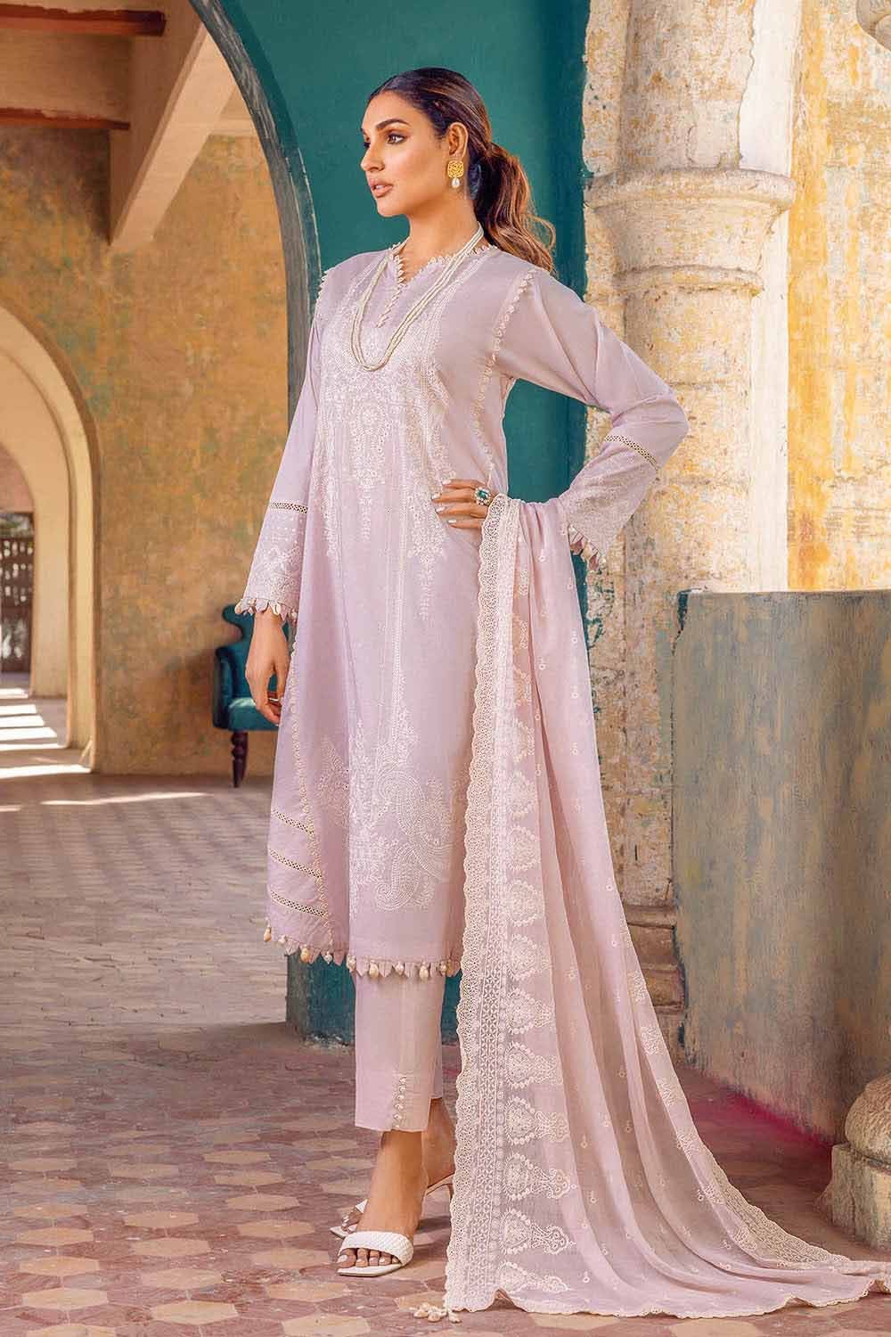 Gul Ahmed Summer 2023 - Premium Collection – 3PC Embroidered Chiffon Dupatta Lawn Suit PM-32041 - Image 3