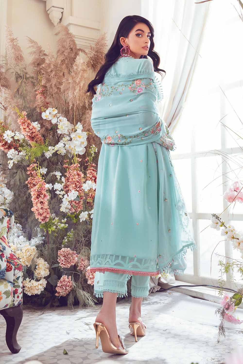 Gul Ahmed Summer 2023 - Premium Collection – 3PC Embroidered Swiss Voile Suit With Embroidered Chiffon Dupatta LSV-32004 - Image 3