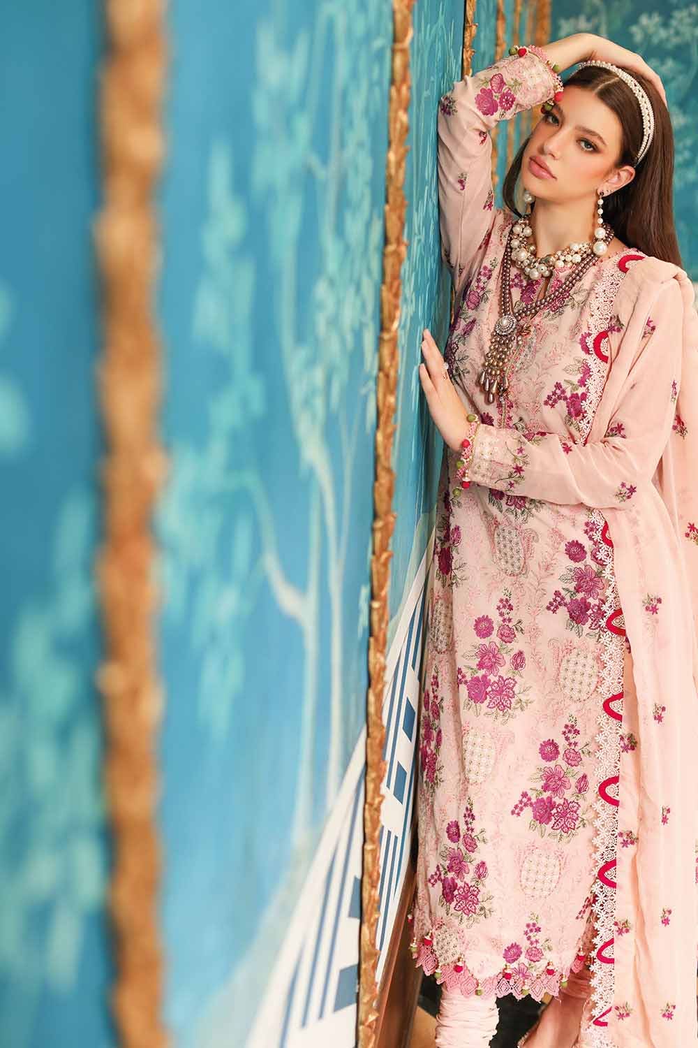 Gul Ahmed Summer 2023 - Premium Collection – 3PC Embroidered Swiss Voile Suit With Embroidered Chiffon Dupatta LSV-32006 - Image 4